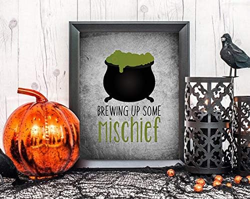 Funny Halloween Kitchen Themed Wall Art Print Decor