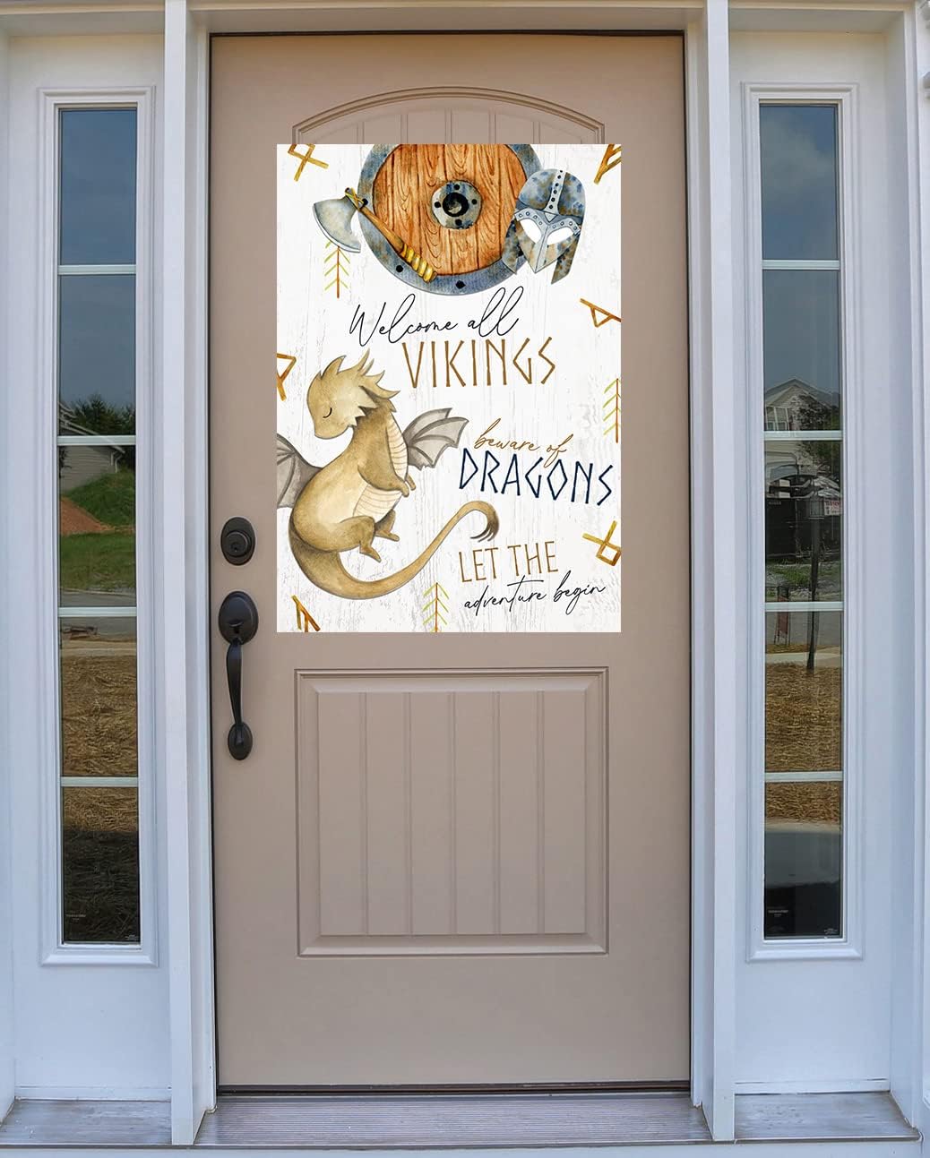 Welcome Poster Let The Adventure Begin Viking Party Supply Banner 19x13in