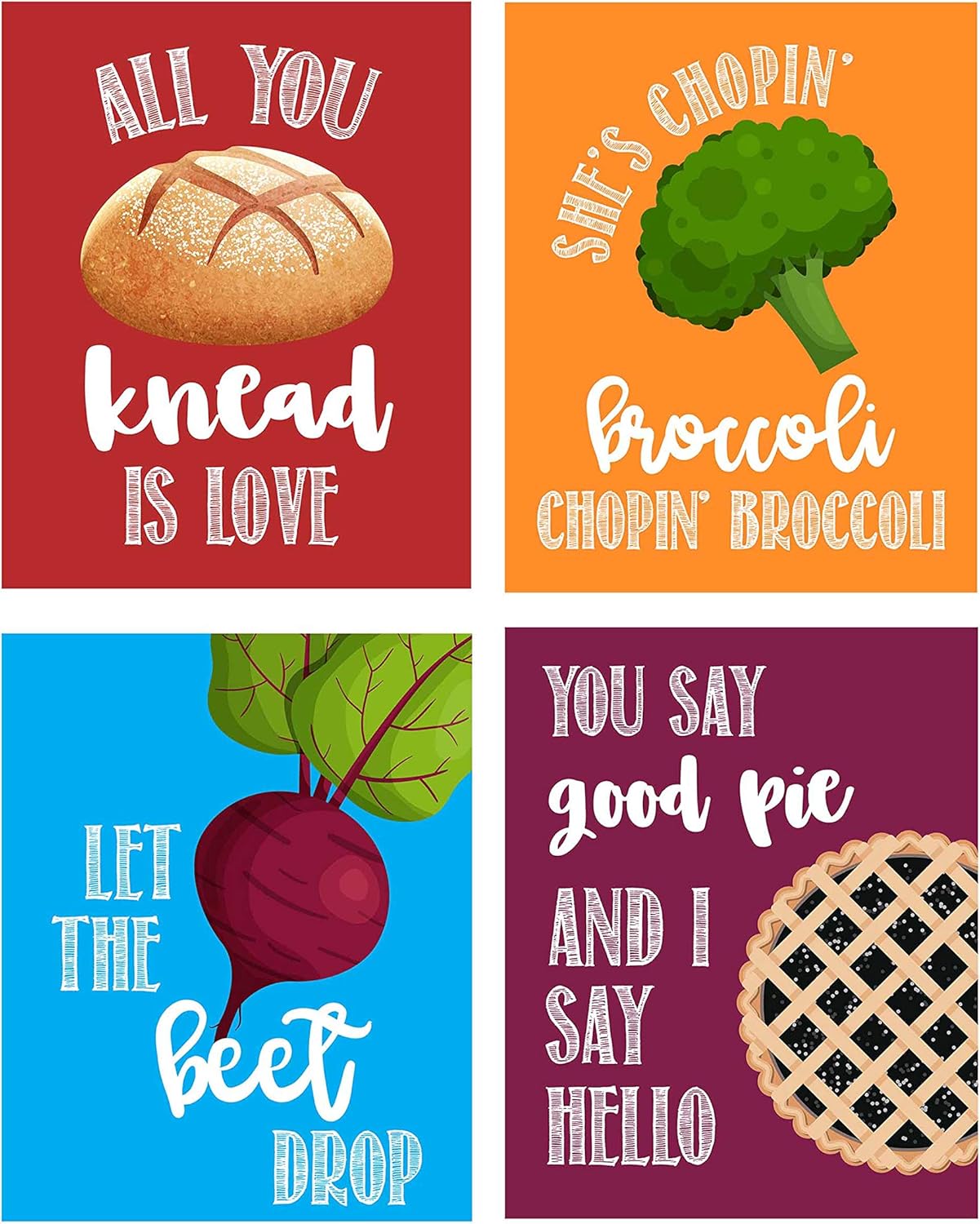 Funny Food Kitchen Music Lyrics Themed Wall Art Prints Decoration