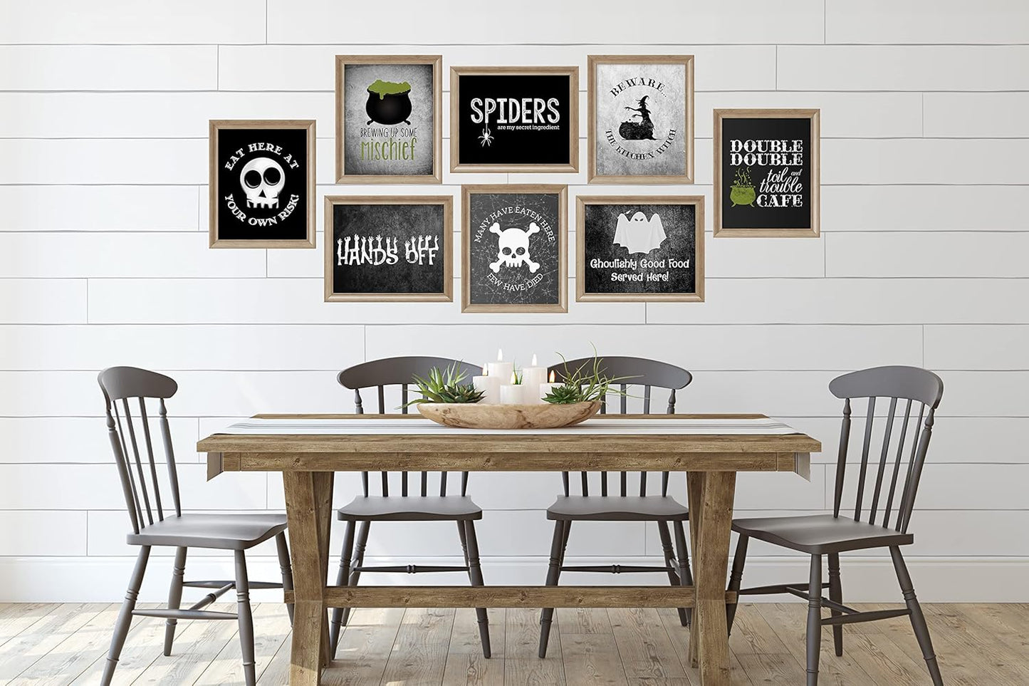 Funny Halloween Kitchen Themed Wall Art Print Decor
