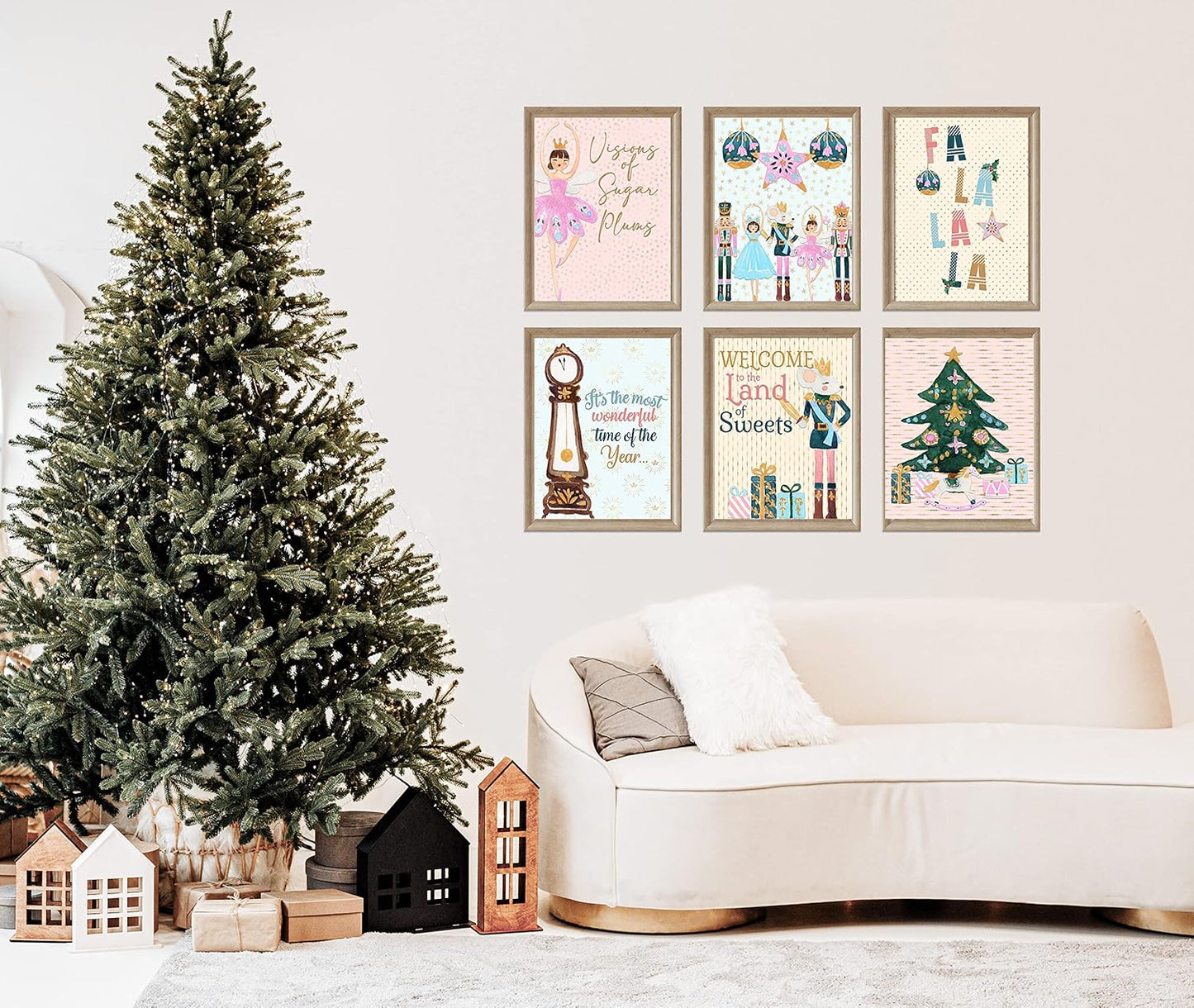 Visions of Sugar Plums - Nutcracker Themed Christmas Holiday Room Wall Art Prints