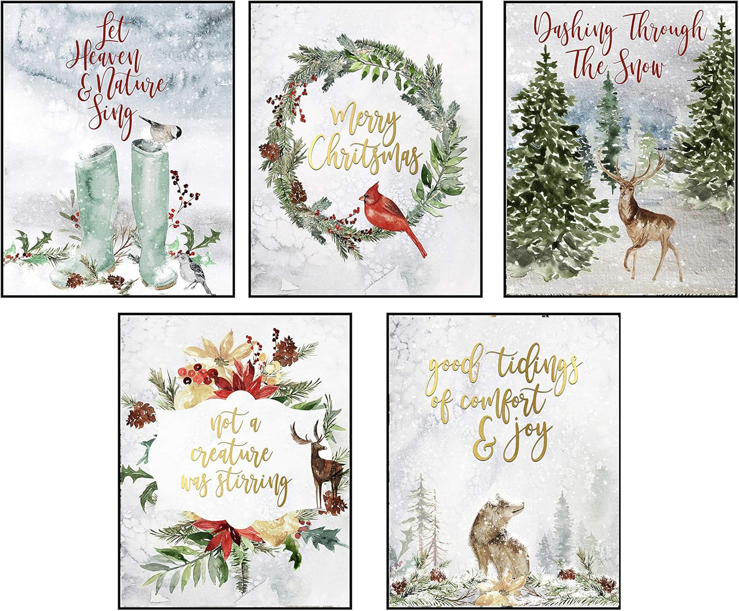 Christmas Wall Art Prints Pictures for Wall Hanging Decoration