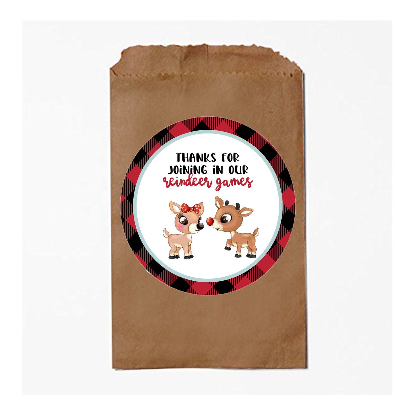 Our Little Rudolph Reindeer Birthday Party Invitation Set