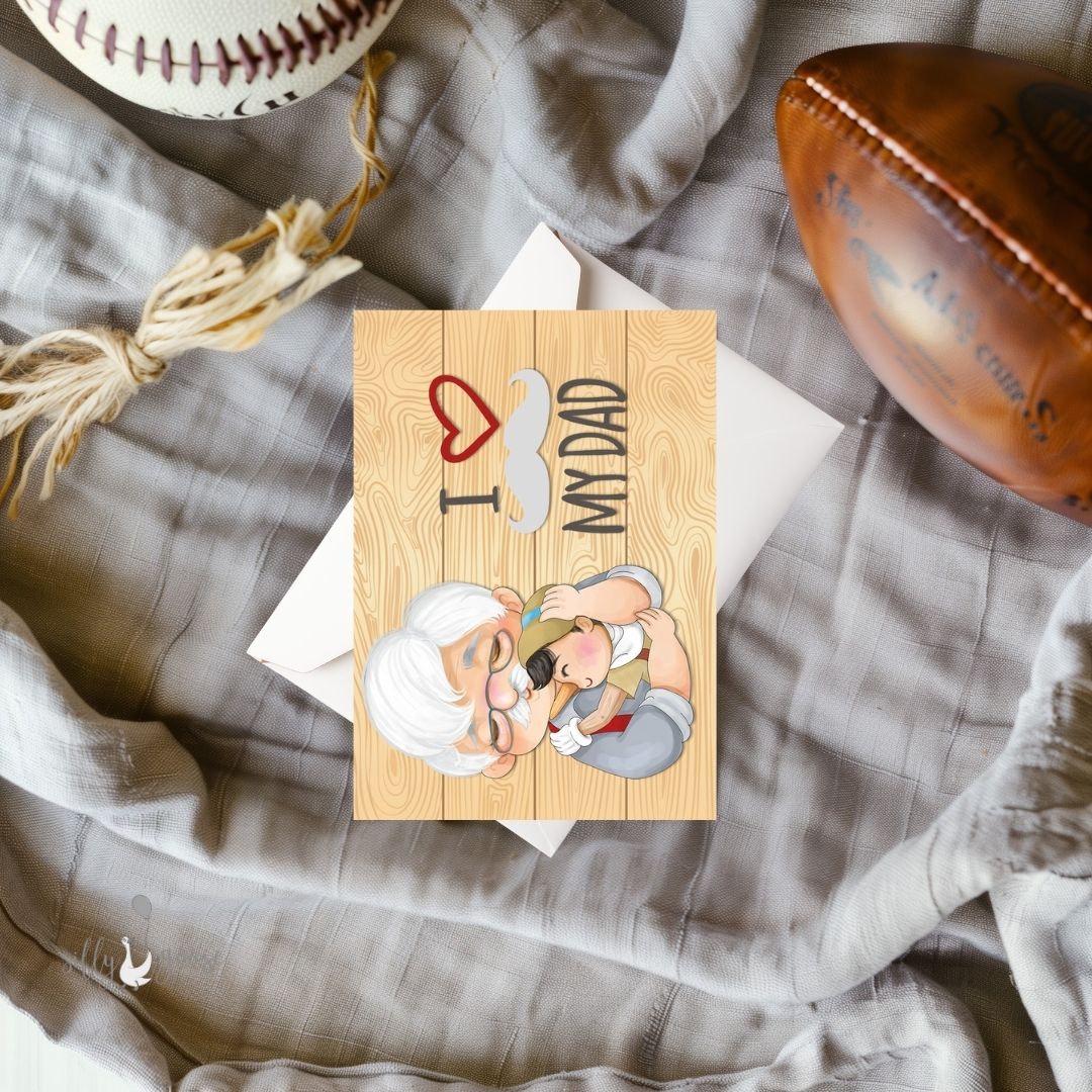 Greetings Cards for Dad, Hero Themed Cartoon Character Stationery Note Cards Set Best Dad In the Galaxy