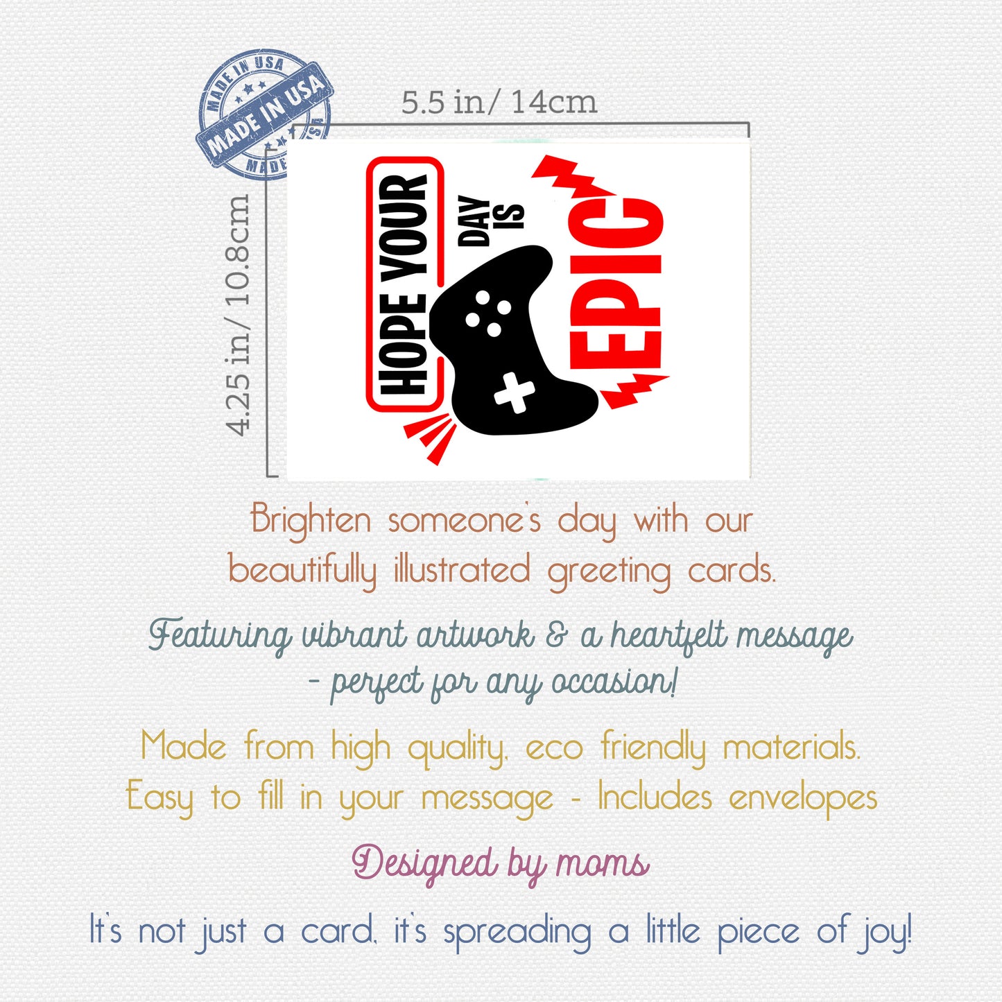Greeting Cards For Your Video Gamer Everyday Blank Set