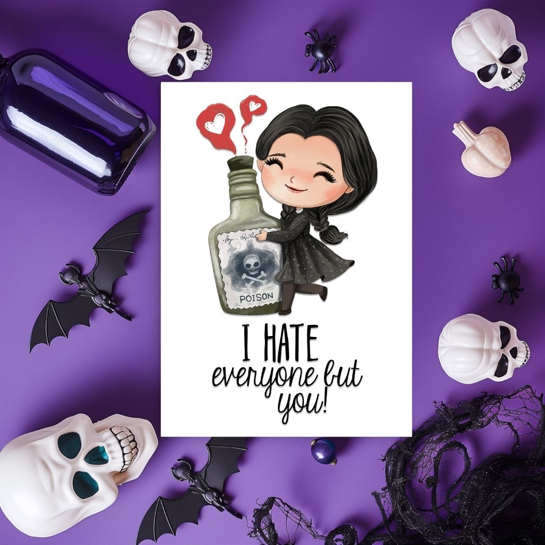 Cute Horror Movie Themed Greeting Card Set Blank All Occasion Assortment
