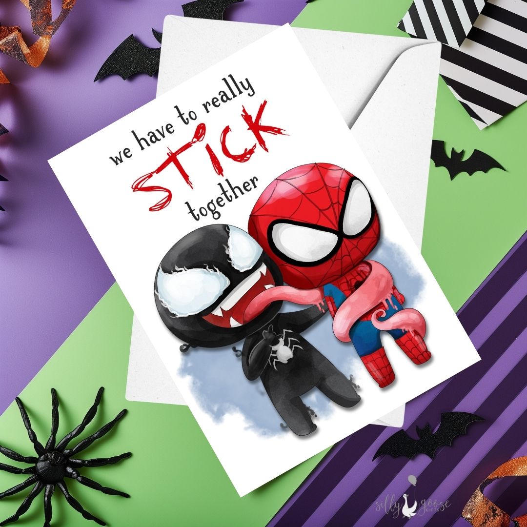 Superhero Greeting Card Set Blank All Occasion Assortment
