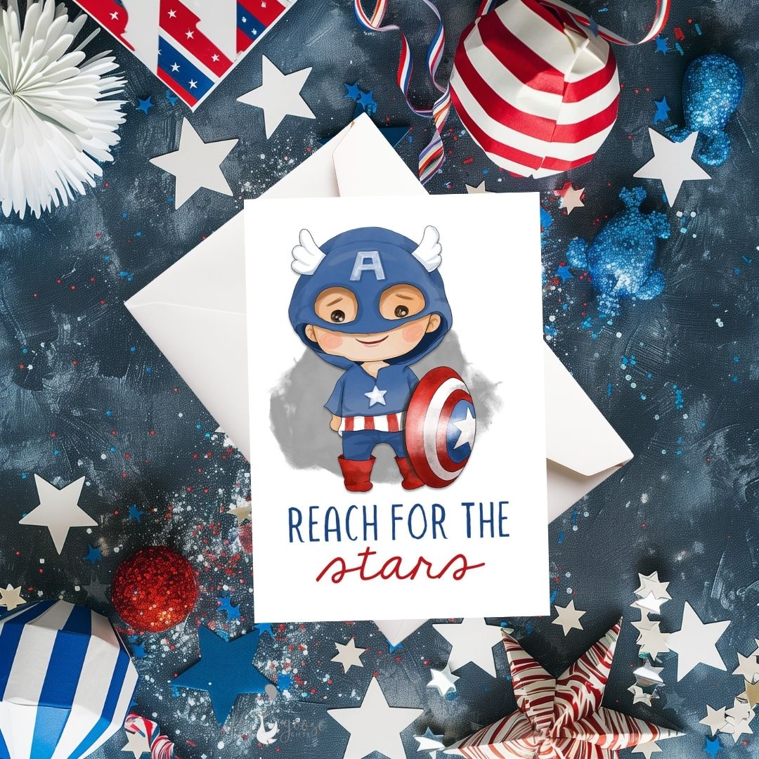 Superhero Greeting Card Set Blank All Occasion Assortment