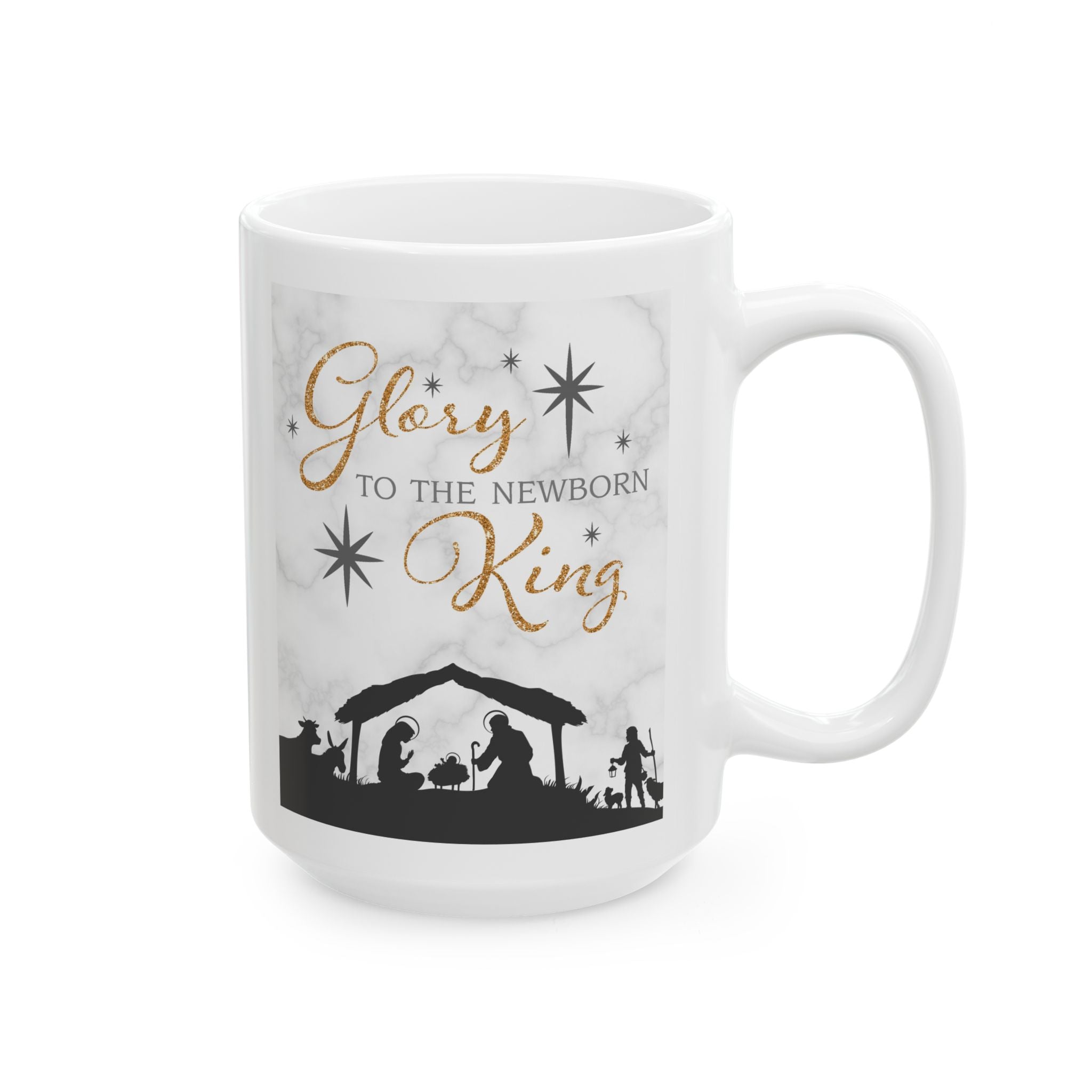 Glory to the Newborn King – Christian Christmas Coffee Mug (11oz, 15oz)