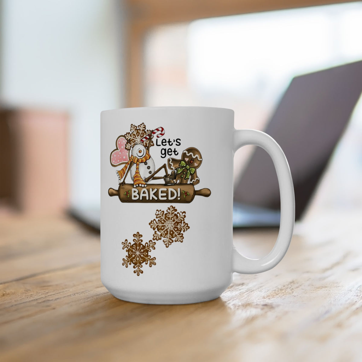 Let's Get Baked – Funny Gingerbread Christmas Coffee Mug (11oz, 15oz)
