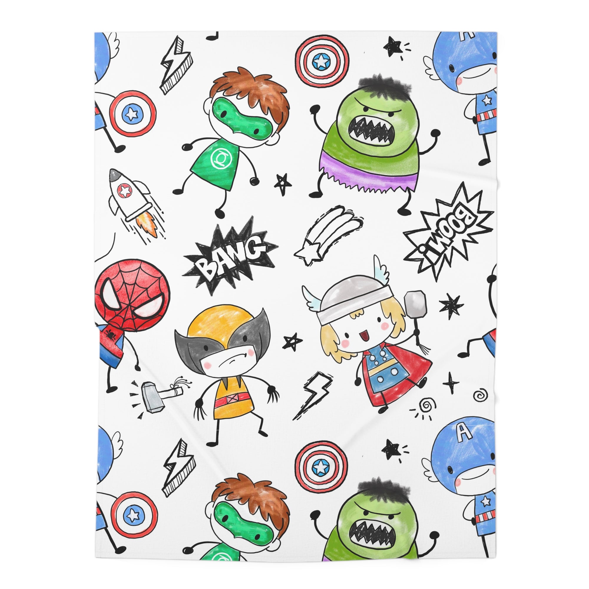 Superhero Baby Swaddle Blanket - Cozy Infant Wrap with Fun Cartoon Designs for Newborns
