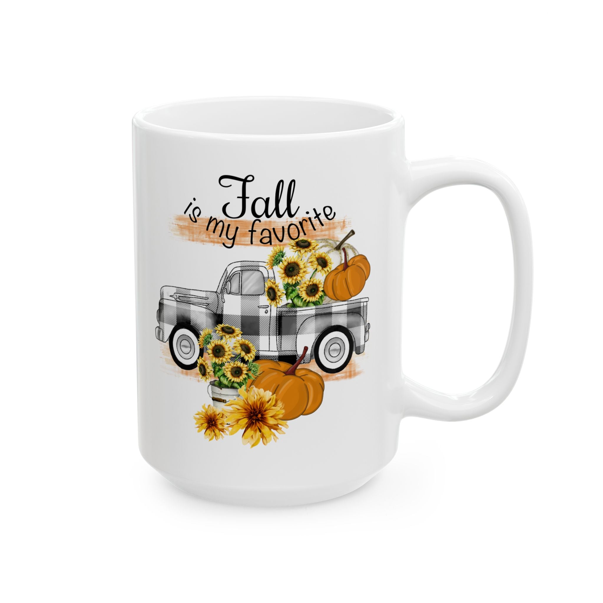 Fall Is My Favorite – Vintage Rustic Pumpkin Truck Coffee Mug (11oz, 15oz)