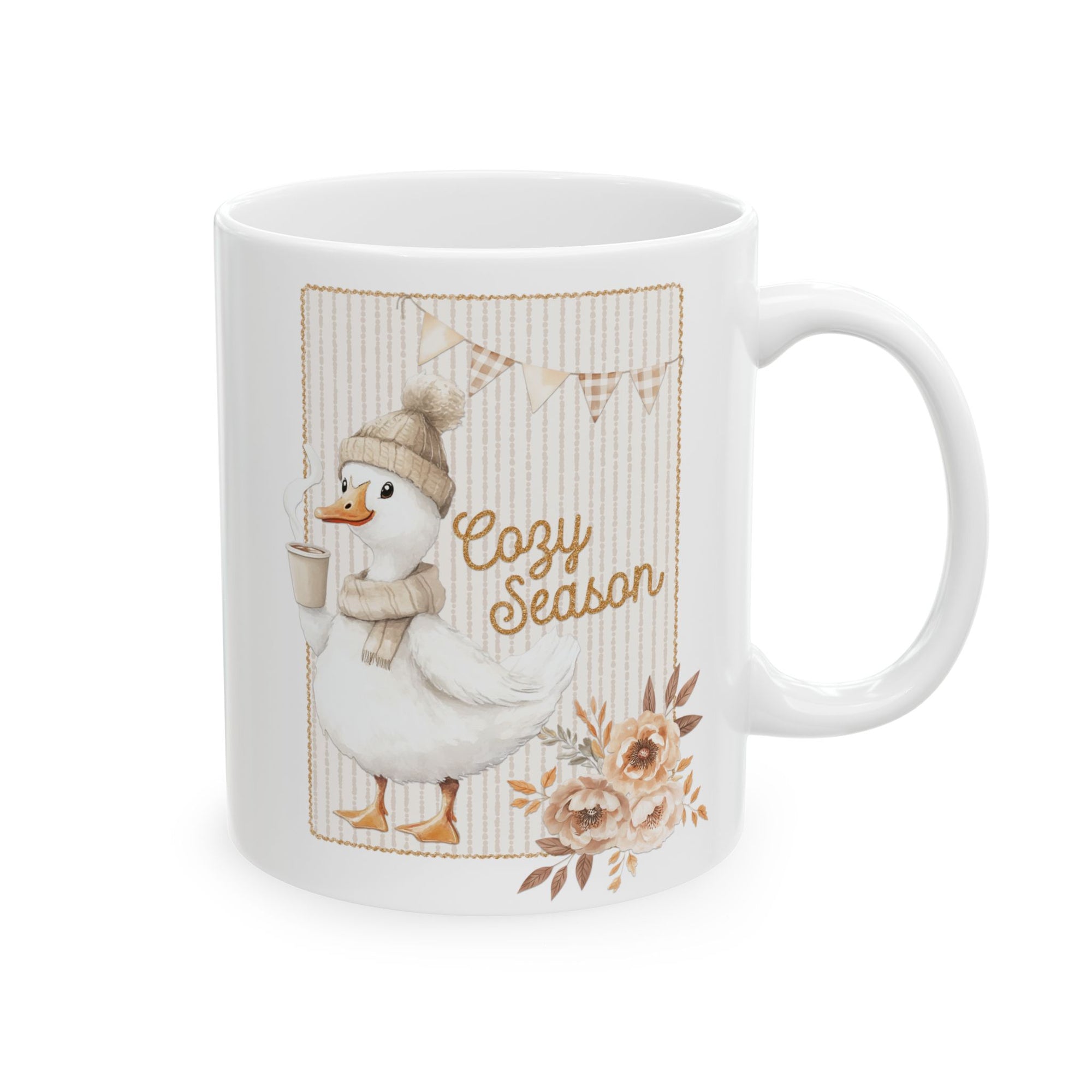 Whimsical Silly Goose Cozy Season Comfort Ceramic Mug