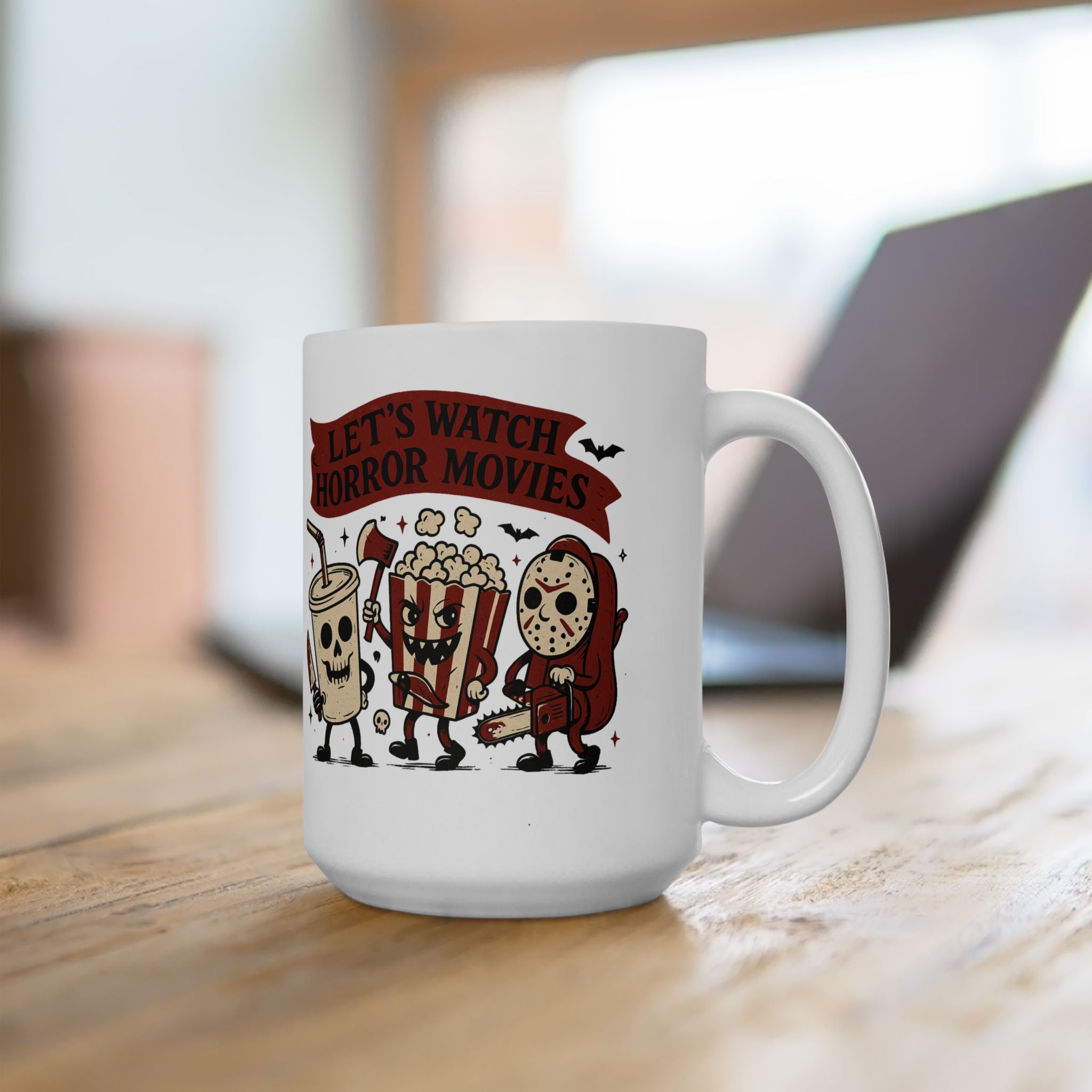 Let's Watch Horror Movies – Funny Halloween Coffee Mug (11oz, 15oz)