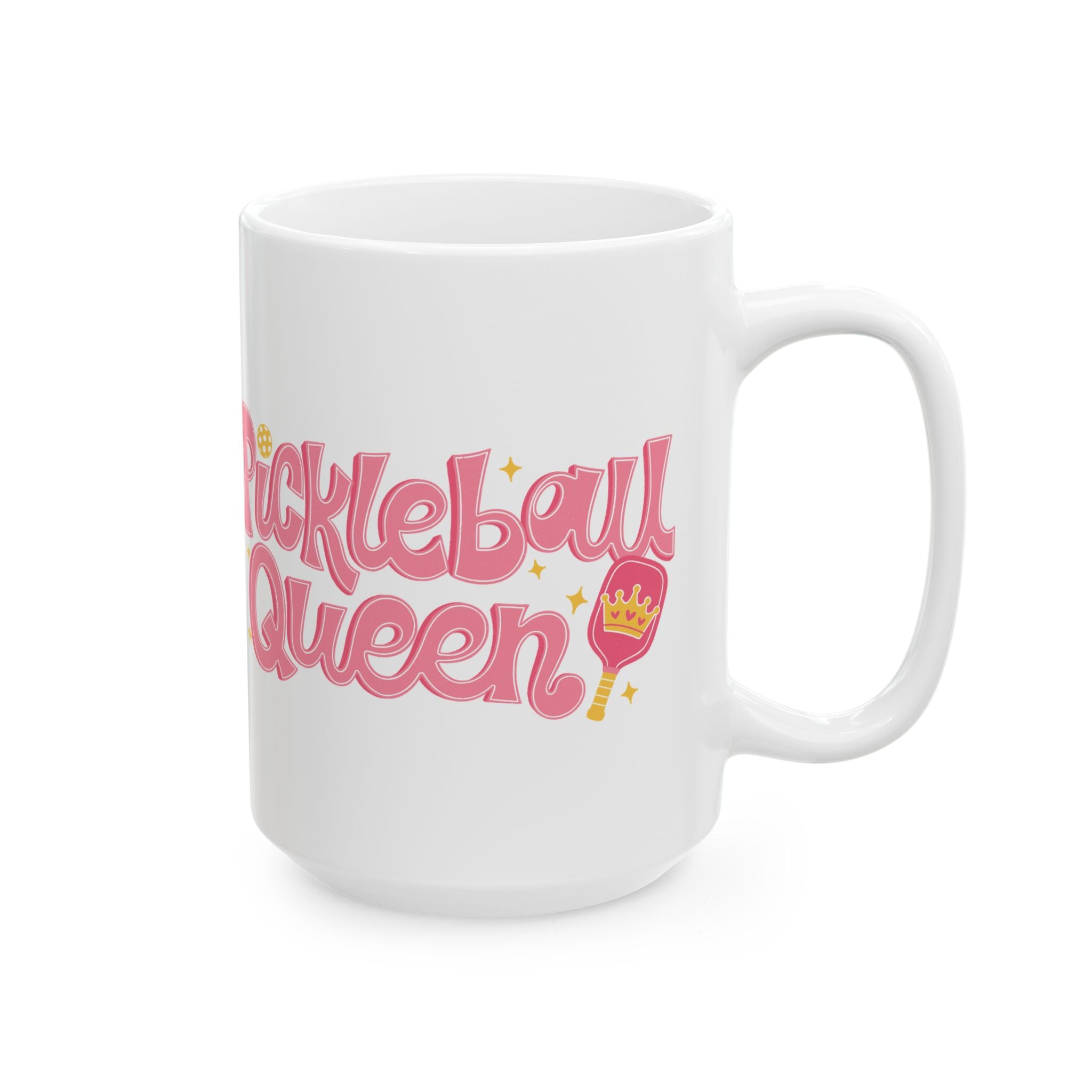 Pickleball Queen – Pink Funny Pickleball Coffee Mug (11oz, 15oz)