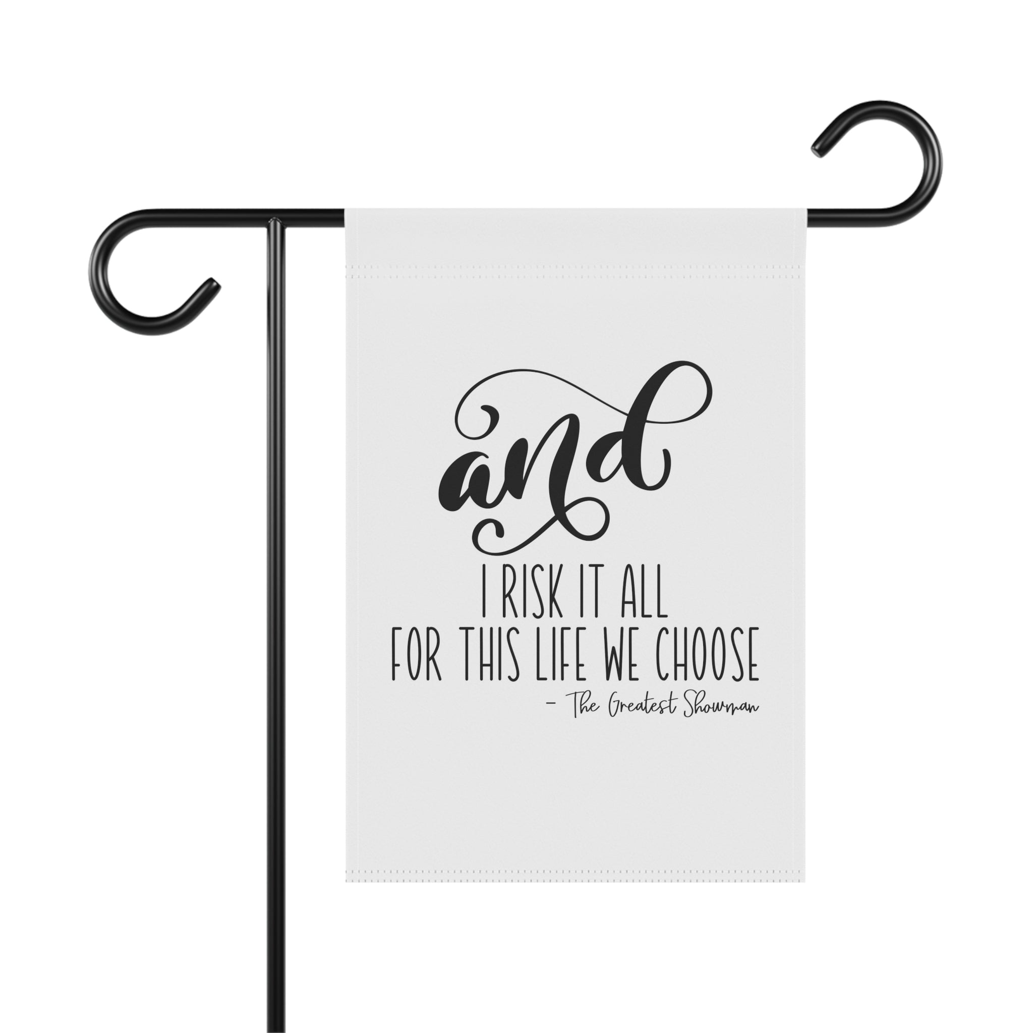 For This Life We Choose Garden Flag 12x18 – Movie Typography Family Yard Decor