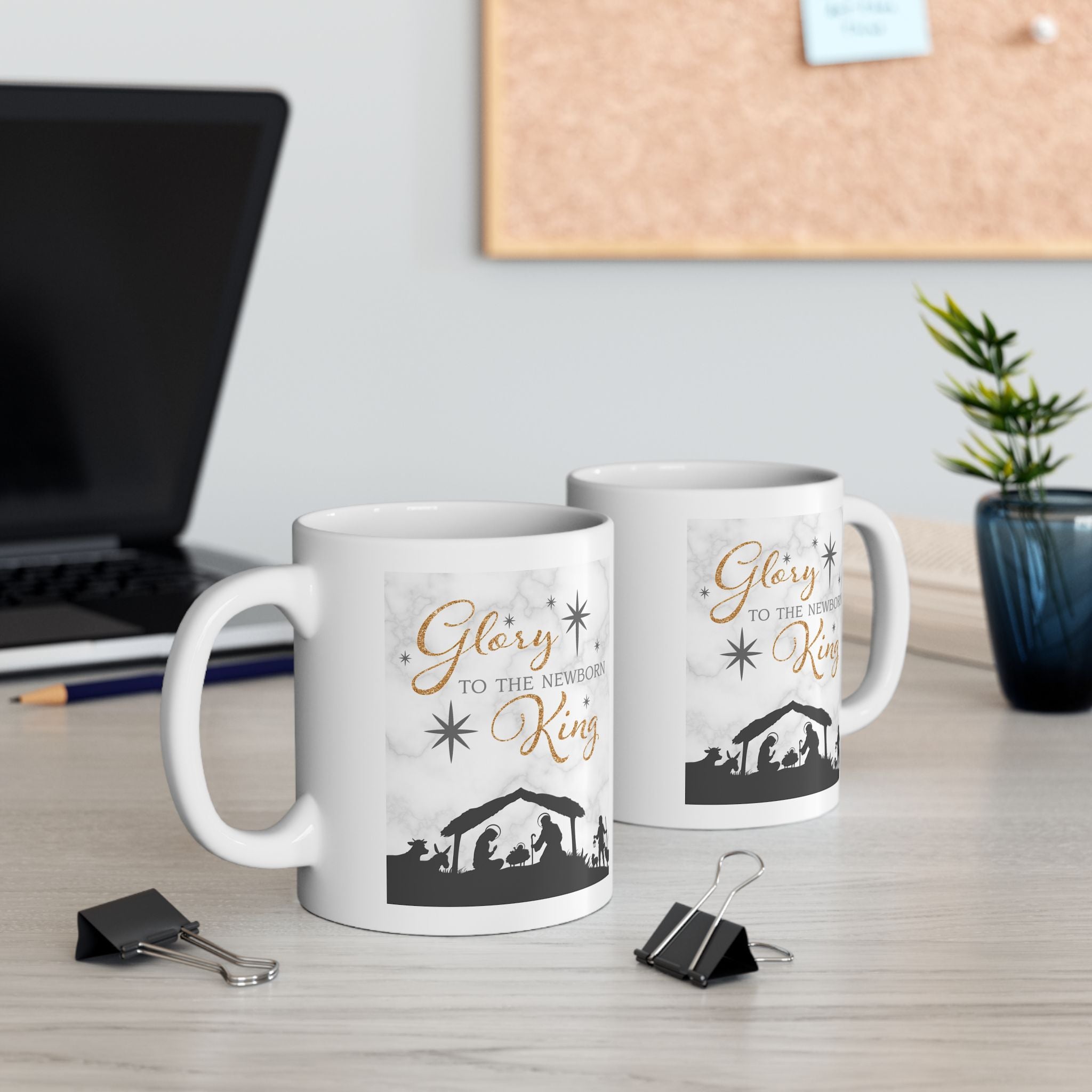 Glory to the Newborn King – Christian Christmas Coffee Mug (11oz, 15oz)