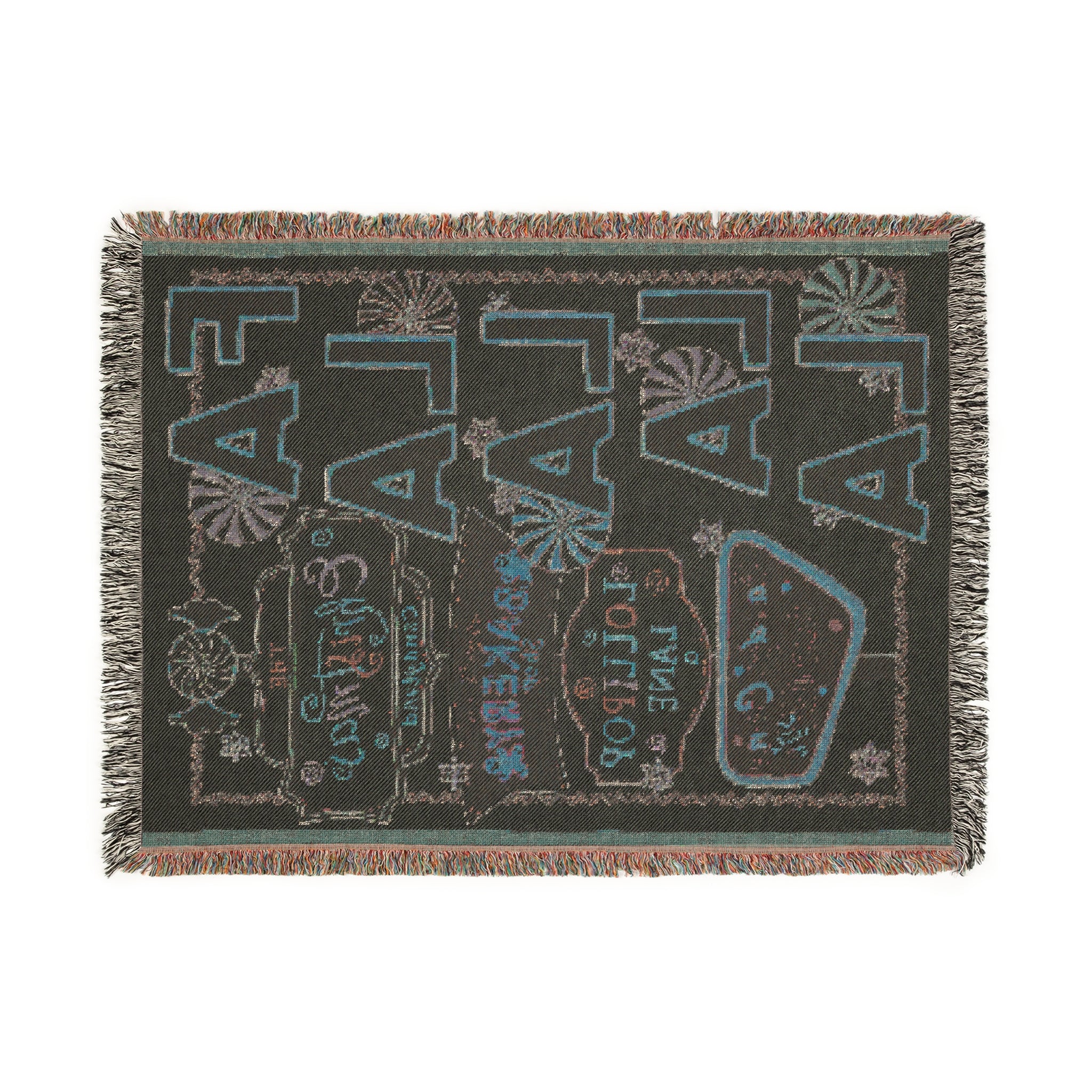 Christmas Candyland Trendy Pink Peppermint Lollipop Lane Woven Blanket Throw