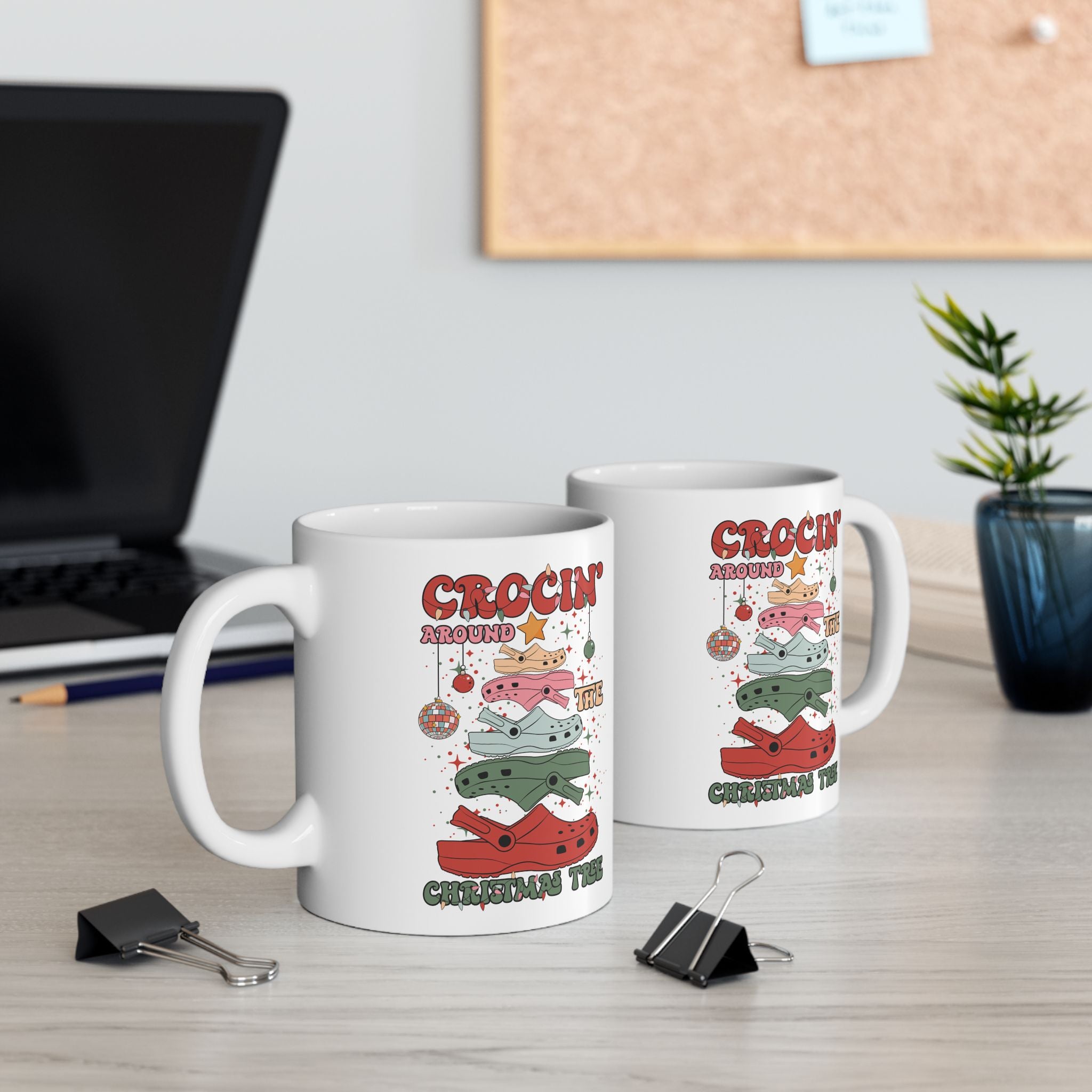 Crocin' Around The Christmas Tree - Funny Christmas Shoe Themed Mug