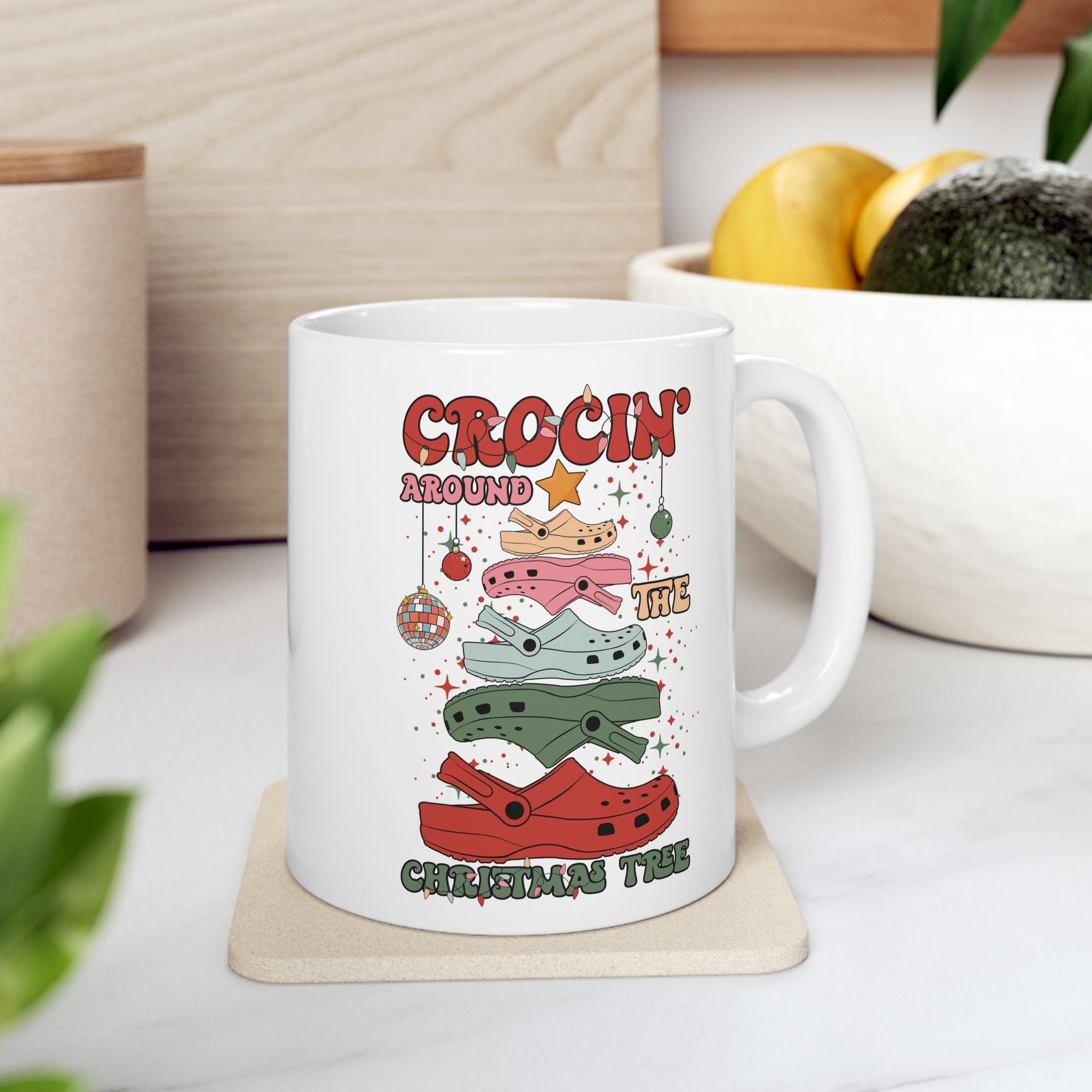Crocin' Around The Christmas Tree - Funny Christmas Shoe Themed Mug