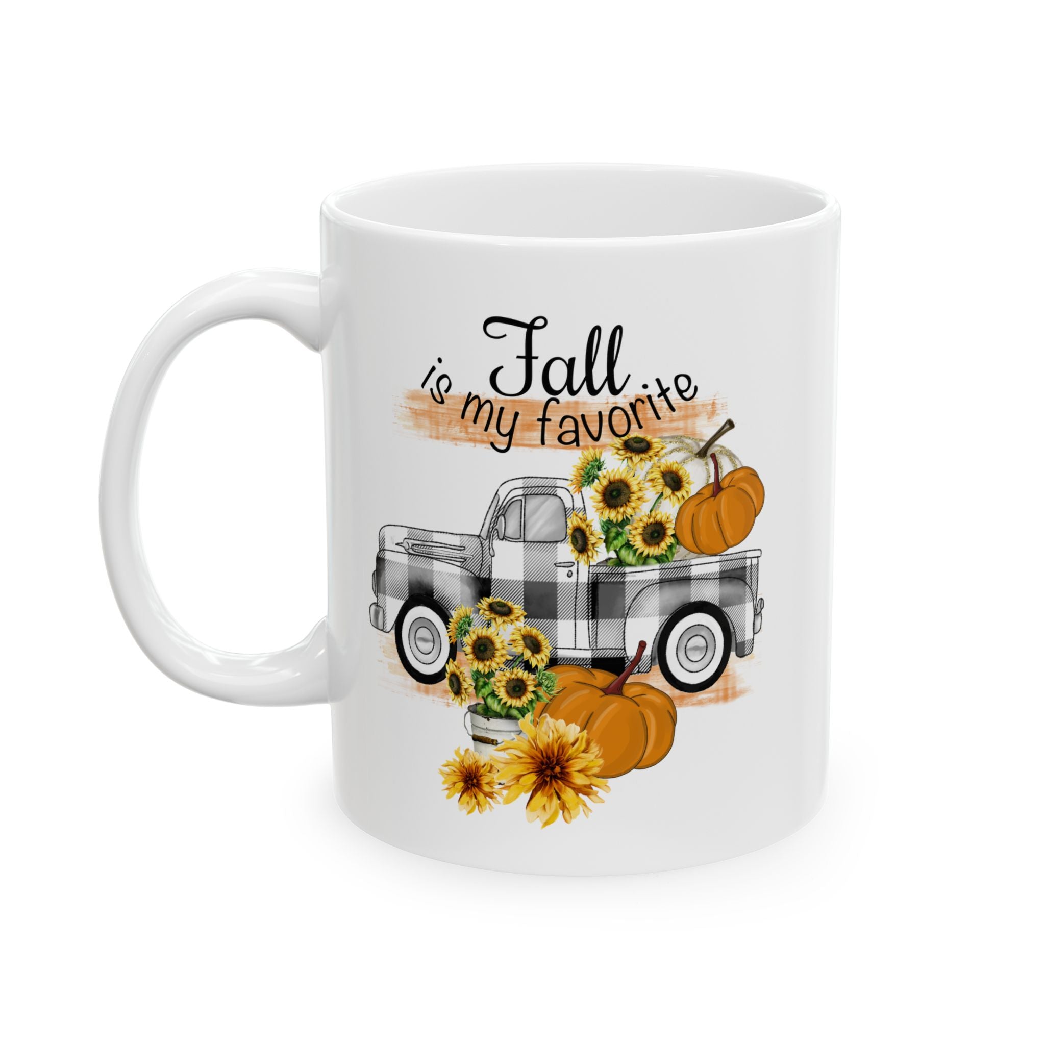 Fall Is My Favorite – Vintage Rustic Pumpkin Truck Coffee Mug (11oz, 15oz)