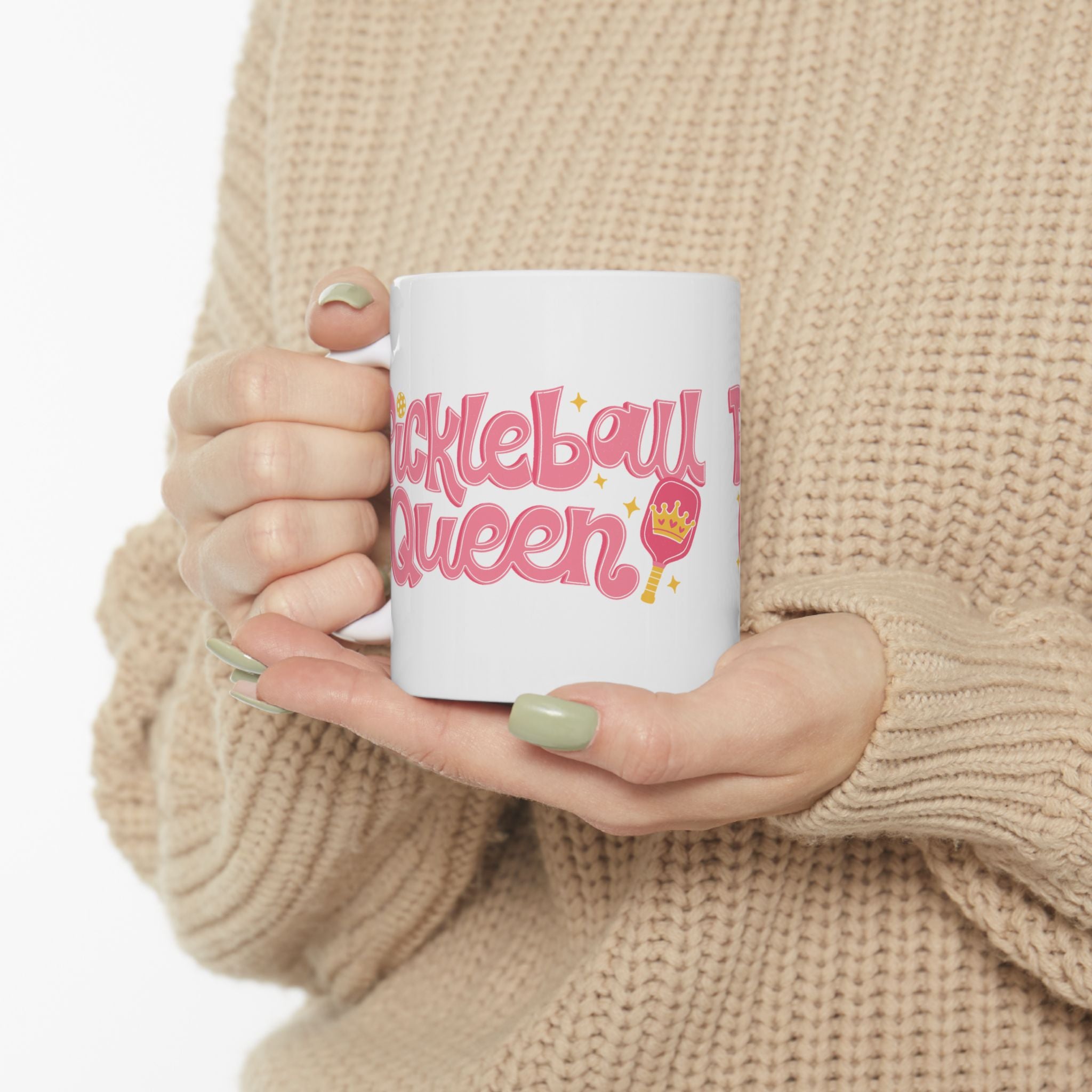 Pickleball Queen – Pink Funny Pickleball Coffee Mug (11oz, 15oz)
