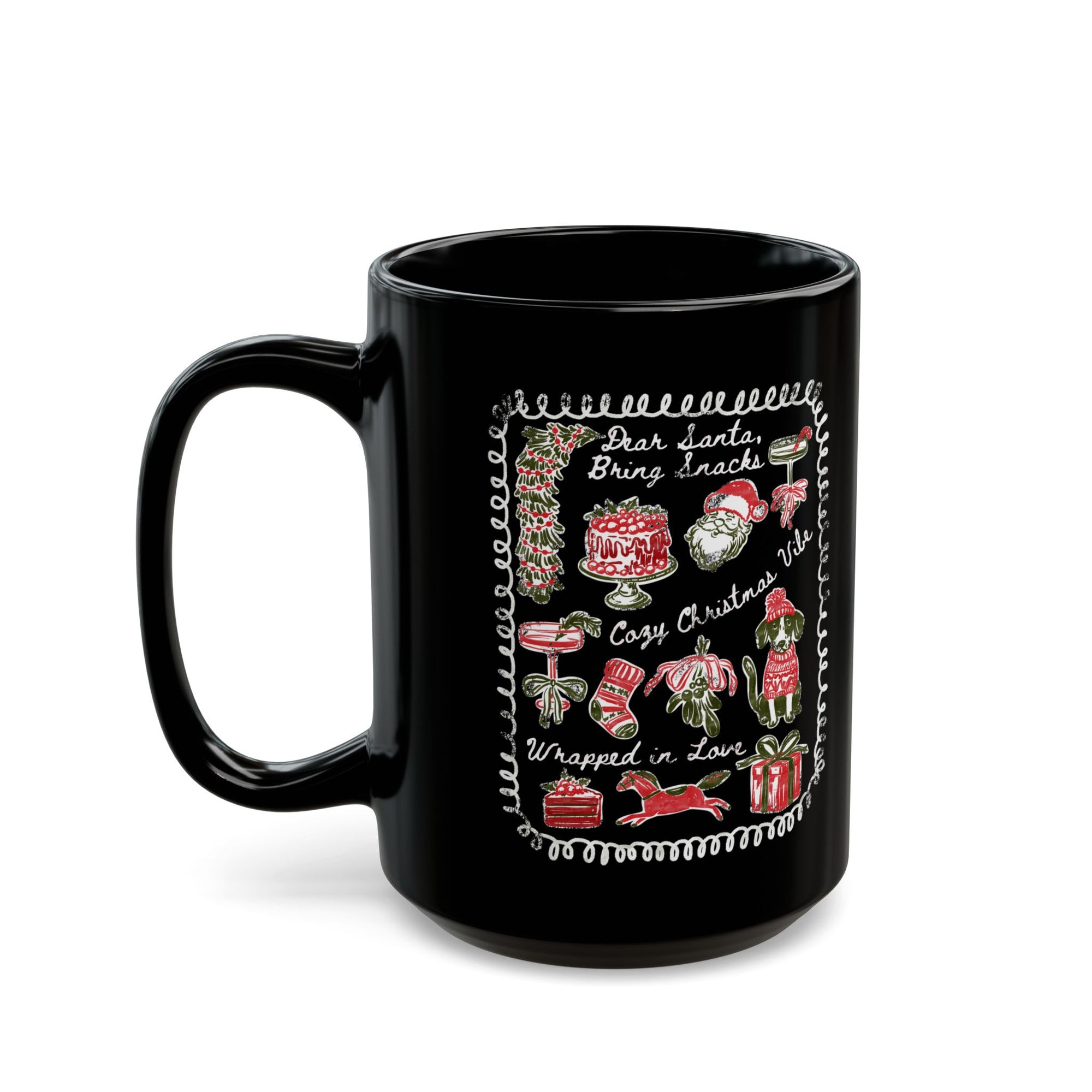 Cozy Christmas Mug Holiday Black Tea Cup (11oz/15oz)