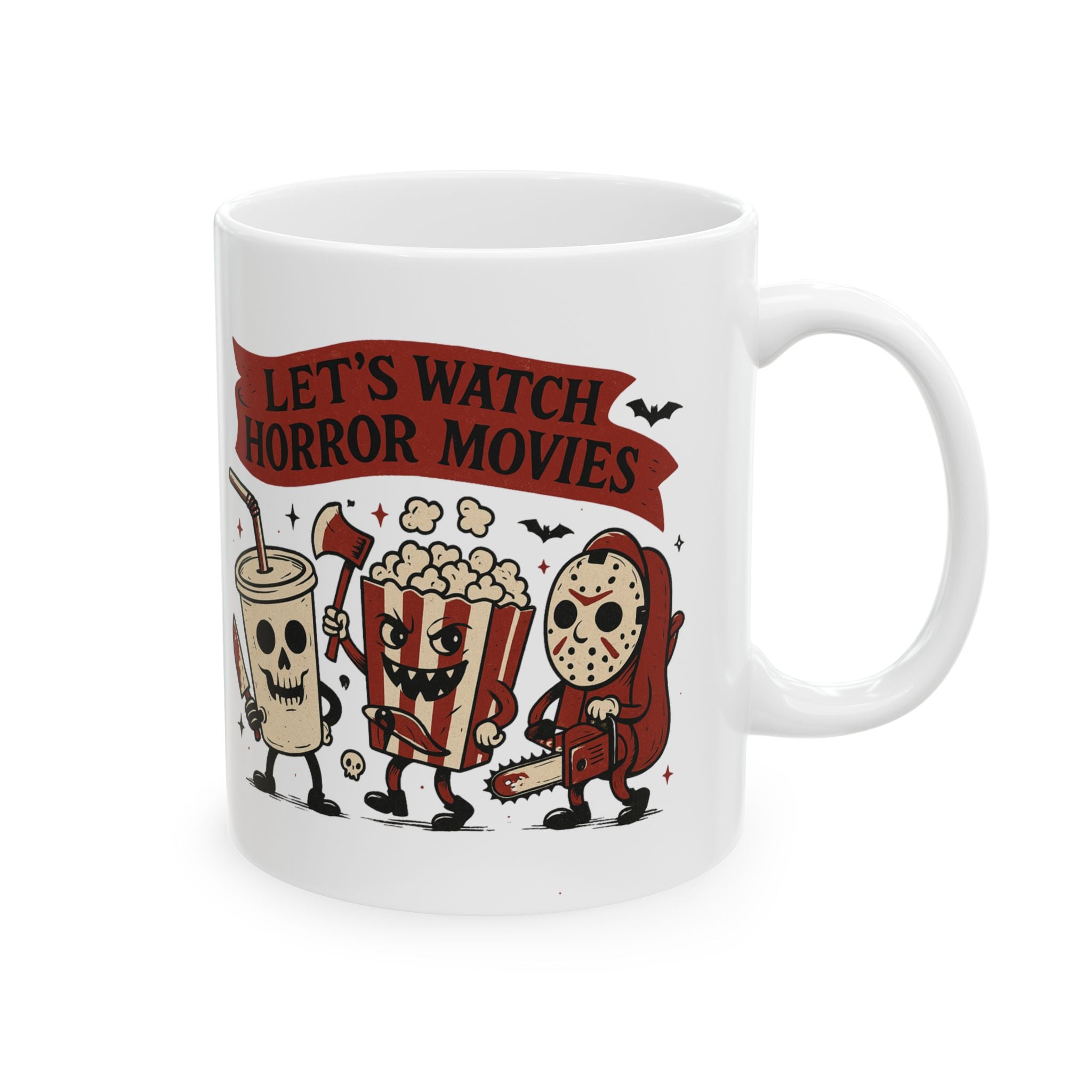Let's Watch Horror Movies – Funny Halloween Coffee Mug (11oz, 15oz)
