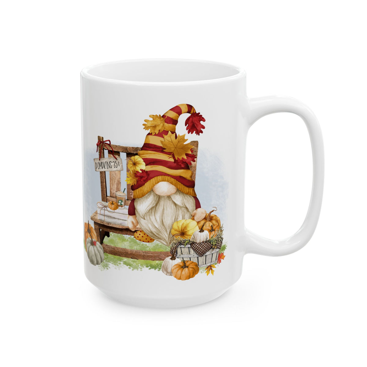 Pumpkins For Sale – Rustic Gnome Fall Coffee Mug (11oz, 15oz)