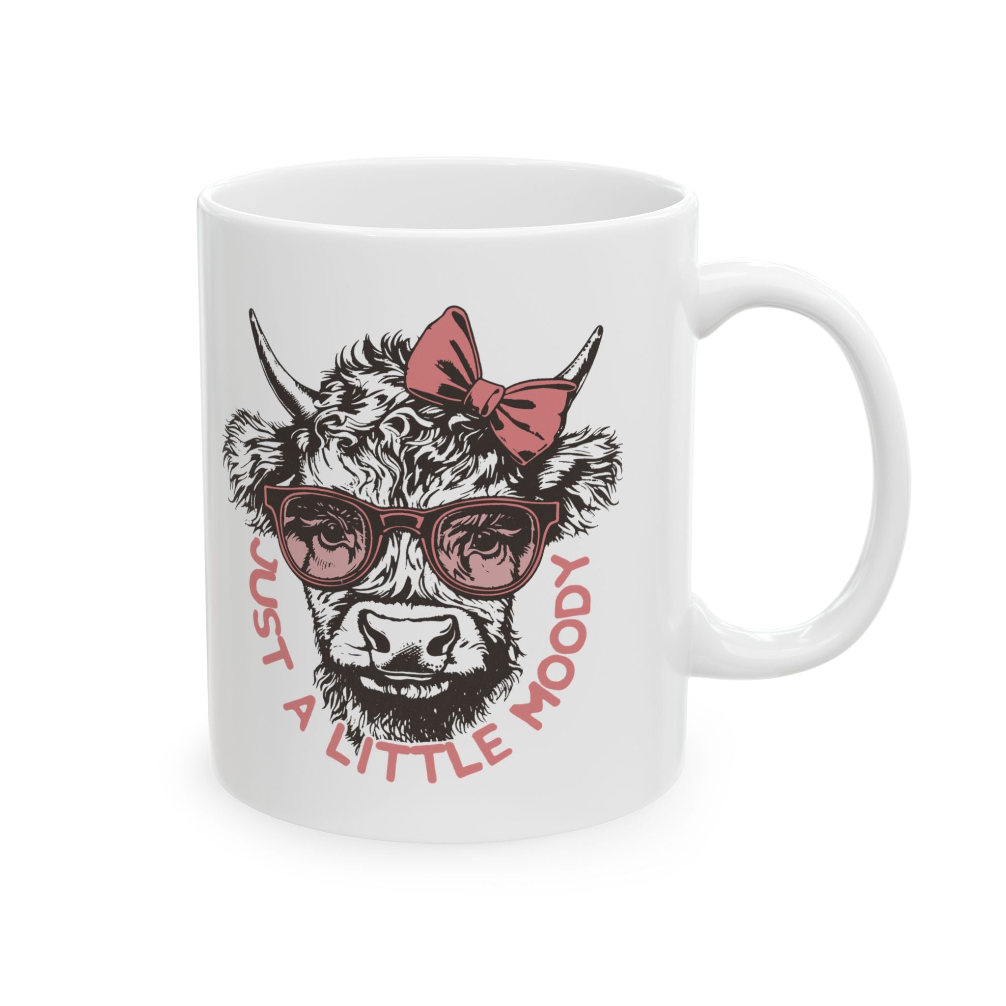Just A Little Moody – Funny Highland Cow Coffee Mug (11oz, 15oz)