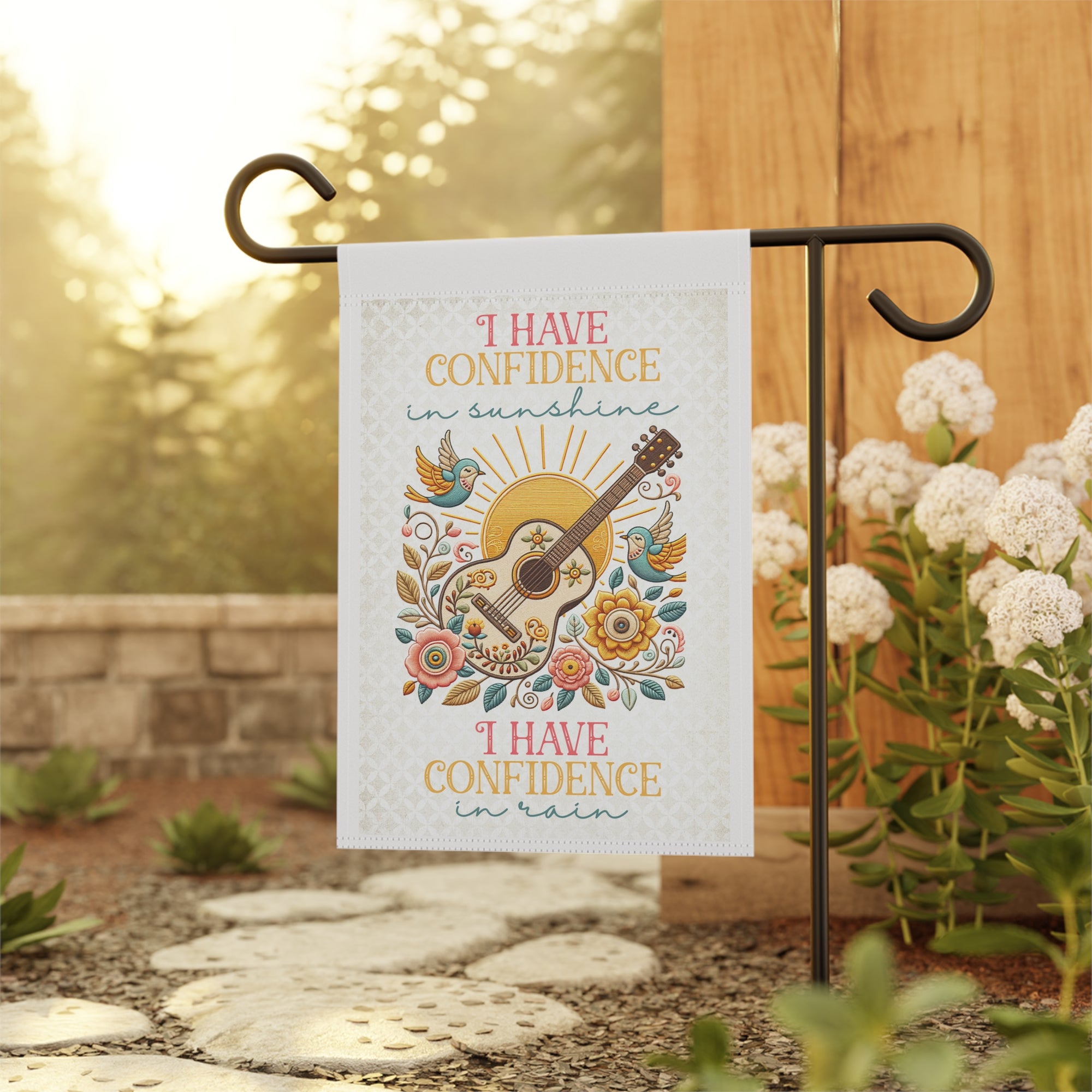I Have Confidence Musical Garden Flag 12x18 – Vintage Family Yard Decor