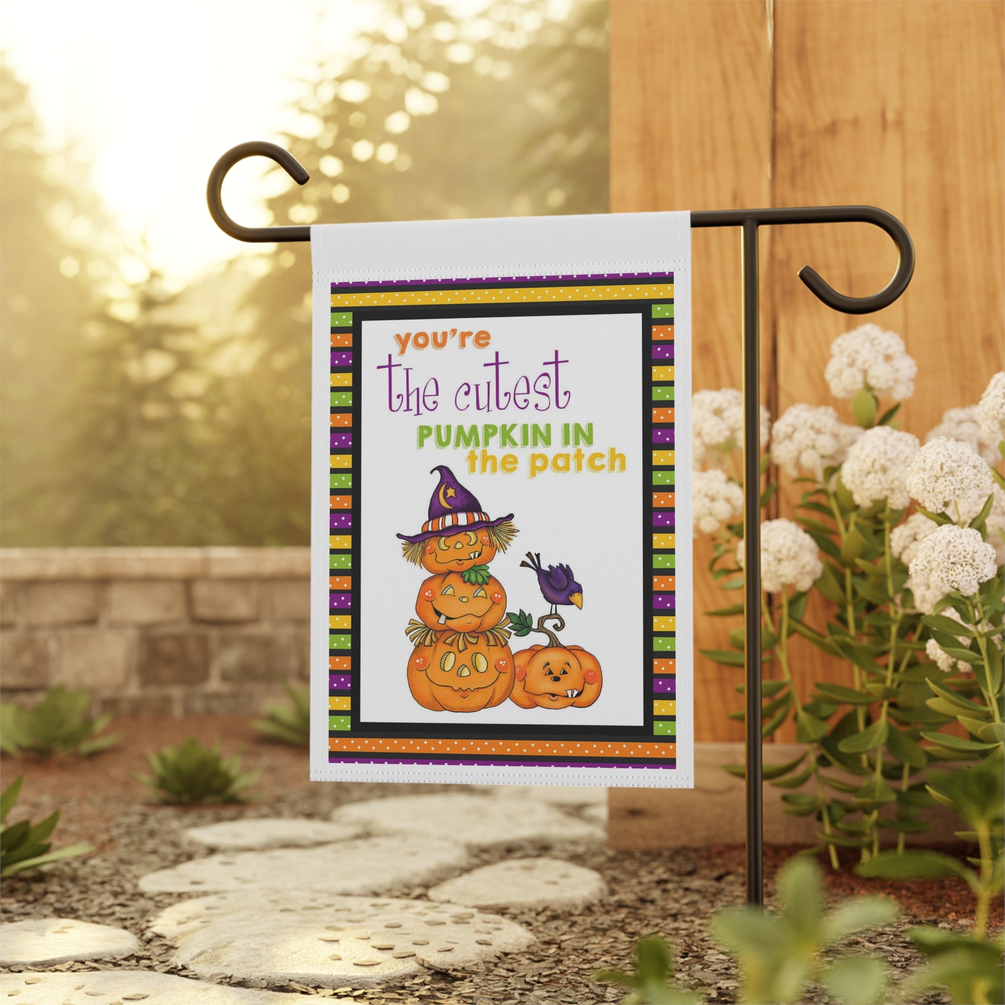 You're The Cutest Pumpkin in the Patch Garden Flag 12x18 – Autumn Fall House Yard Decor