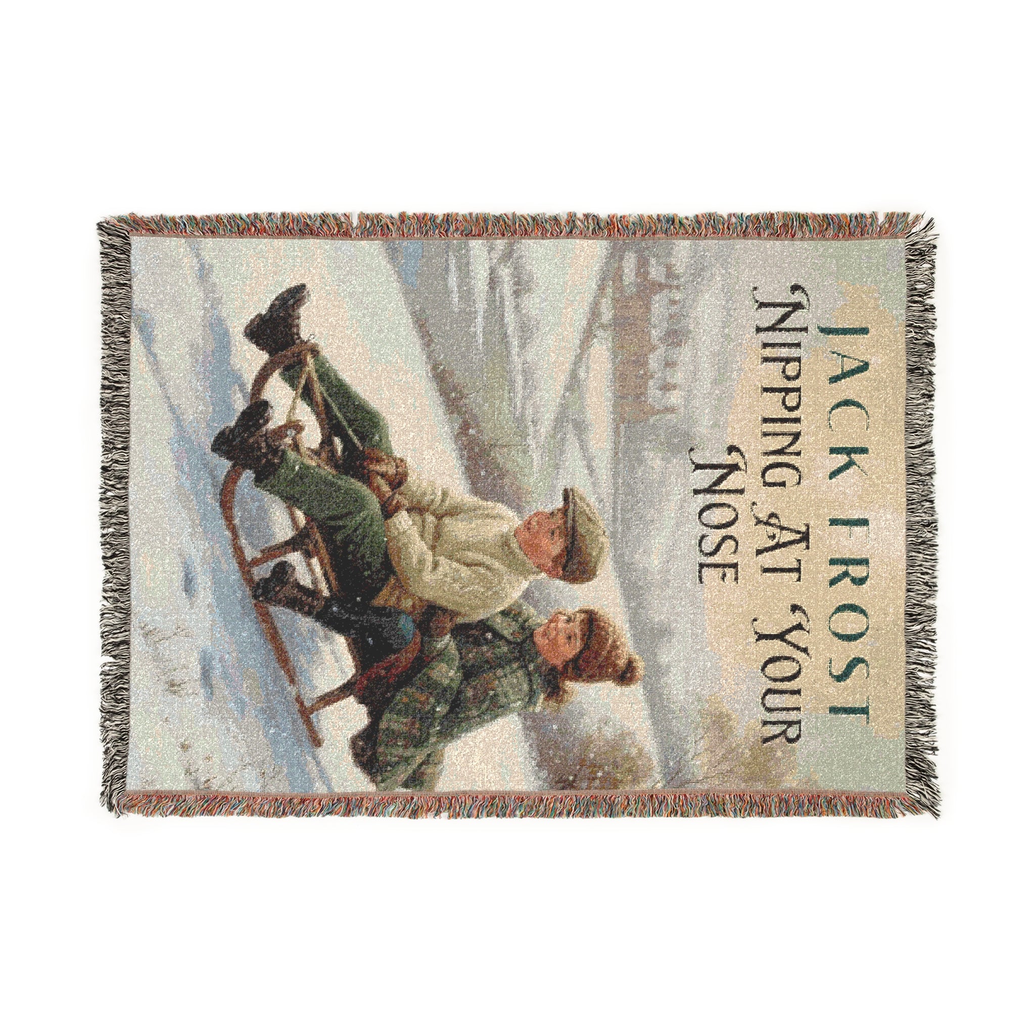 Jack Frost Nipping At Your Nose, Old World Christmas Heritage Style - Woven Blanket