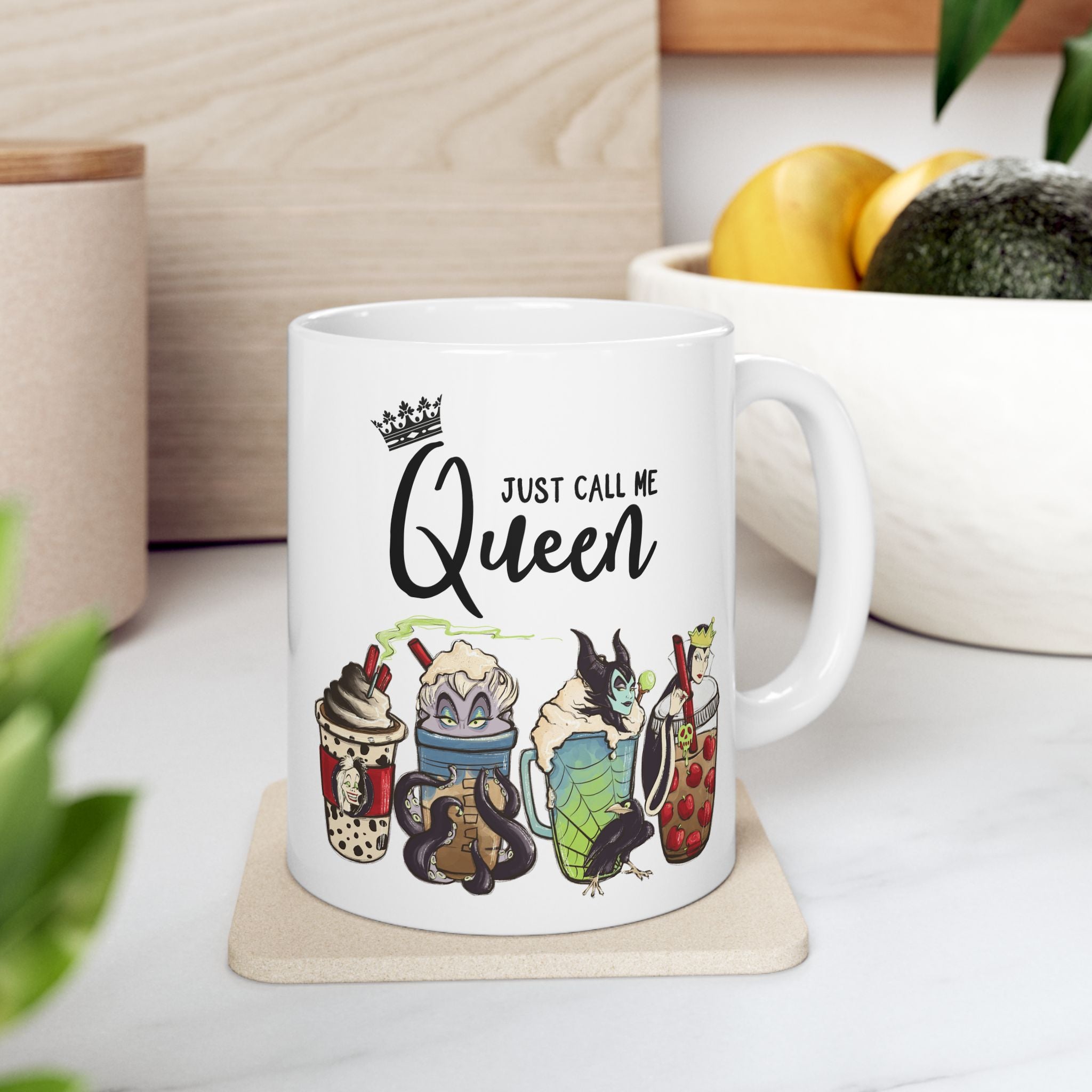 Just Call Me Queen - Mistress of Evil Villain Funny Cartoon Themed Mug