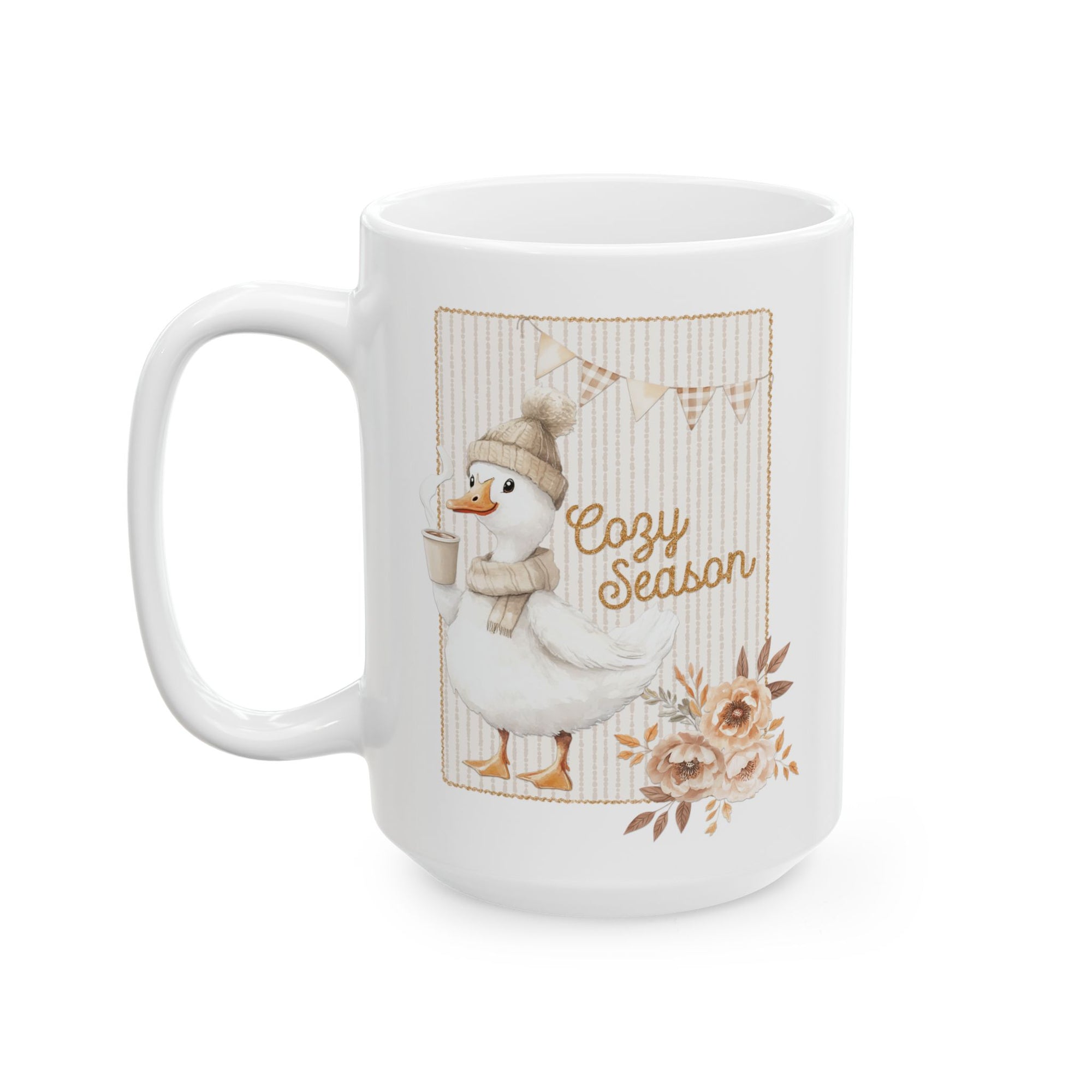 Whimsical Silly Goose Cozy Season Comfort Ceramic Mug