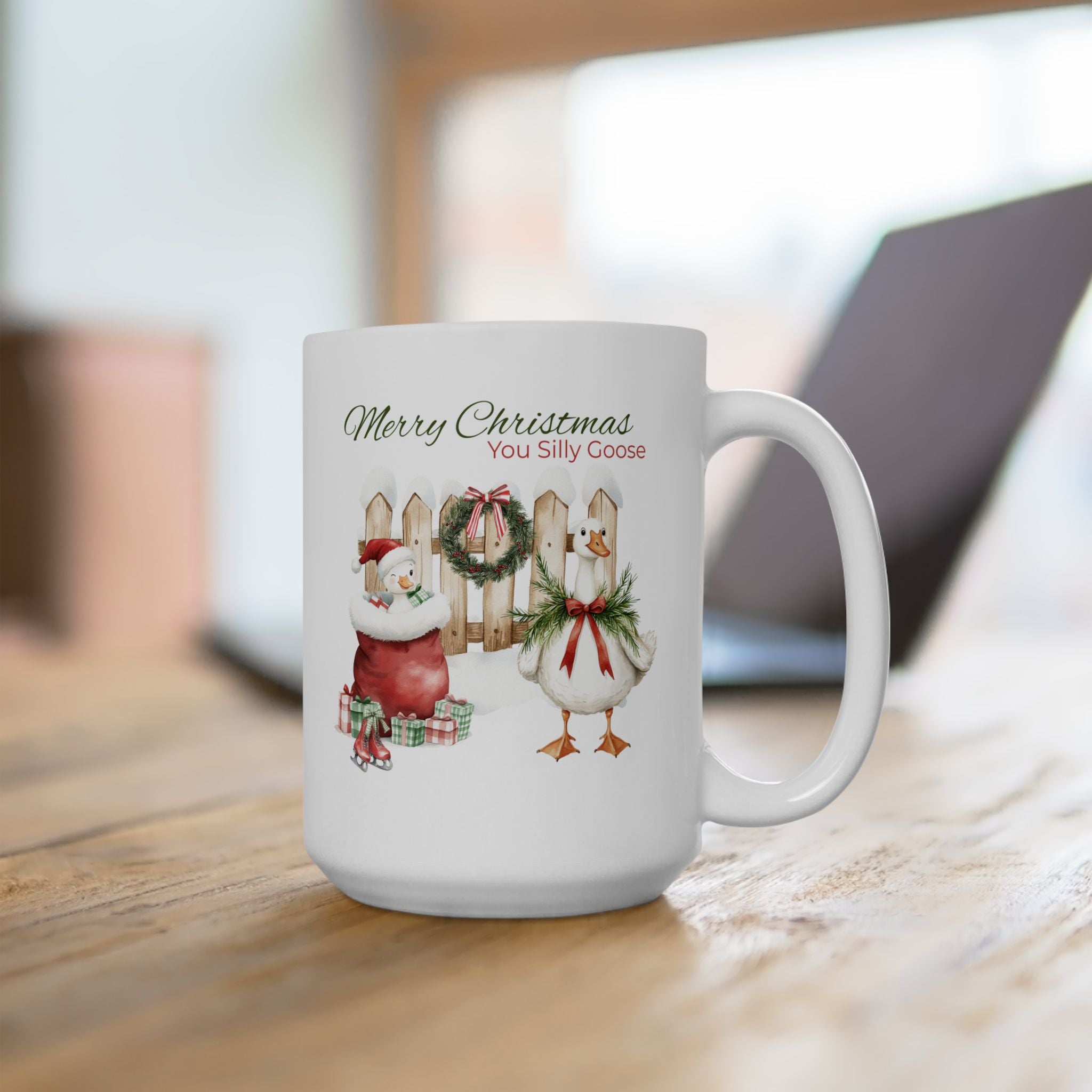 Merry Christmas Silly Goose Holiday Gift Season Comfort Ceramic Mug