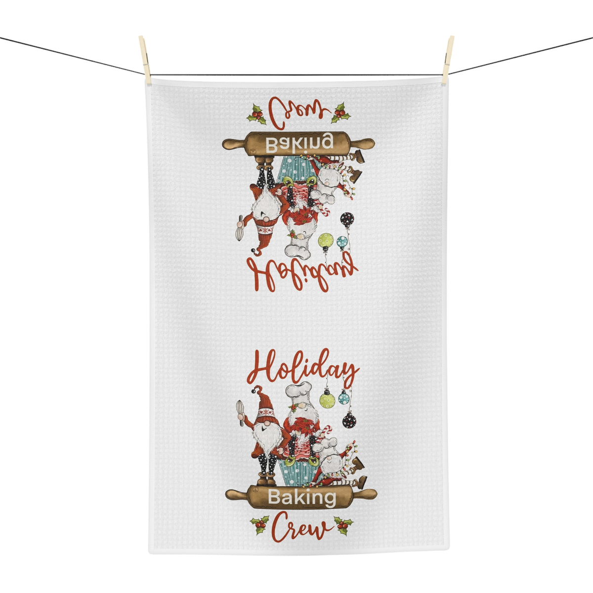 Holiday Baking Crew gingerbread Christmas tea towel — Silly Goose Gift