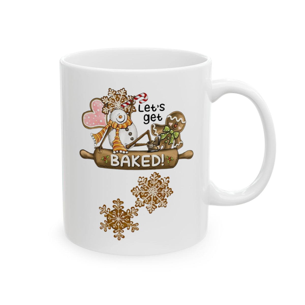 Let's Get Baked – Funny Gingerbread Christmas Coffee Mug (11oz, 15oz)