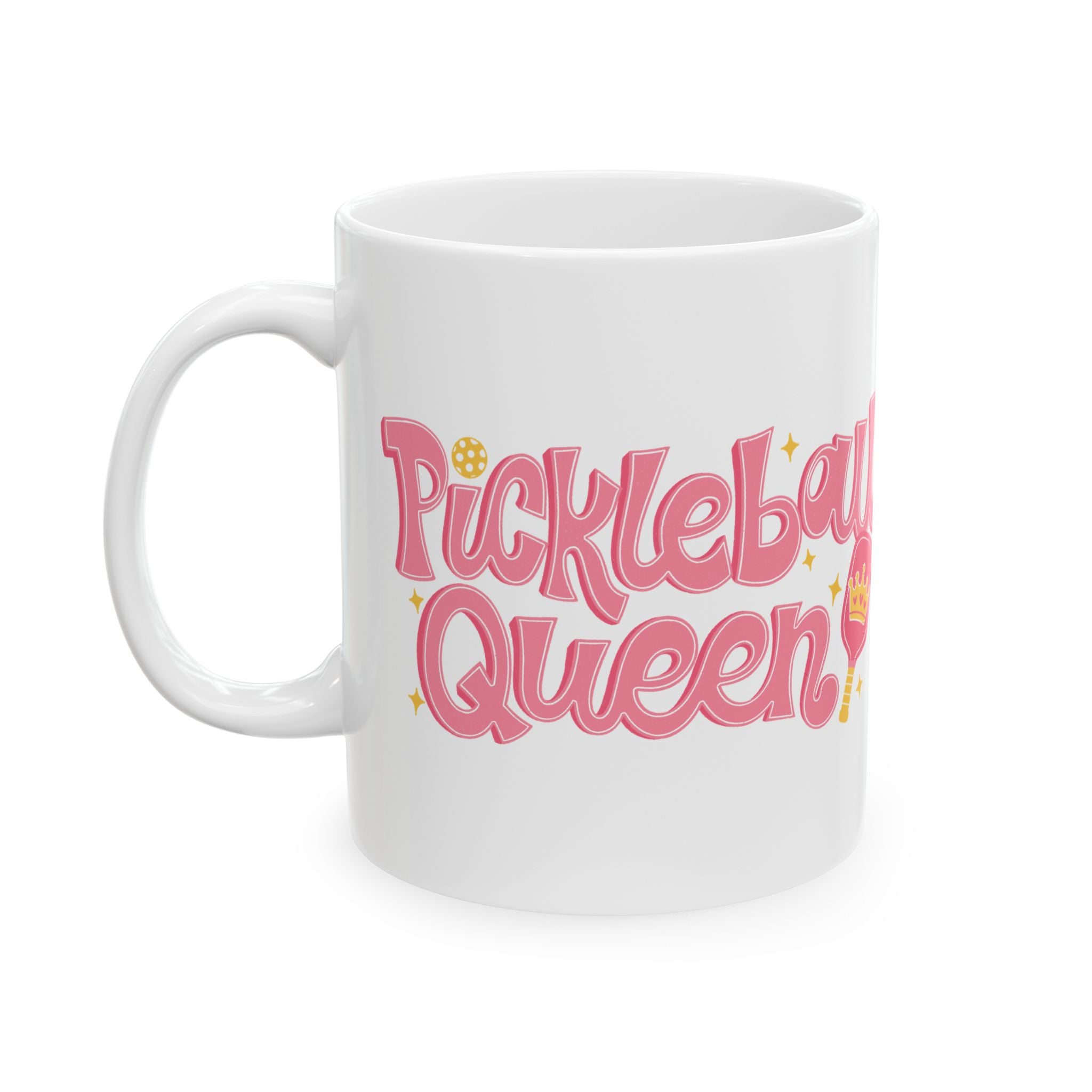 Pickleball Queen – Pink Funny Pickleball Coffee Mug (11oz, 15oz)