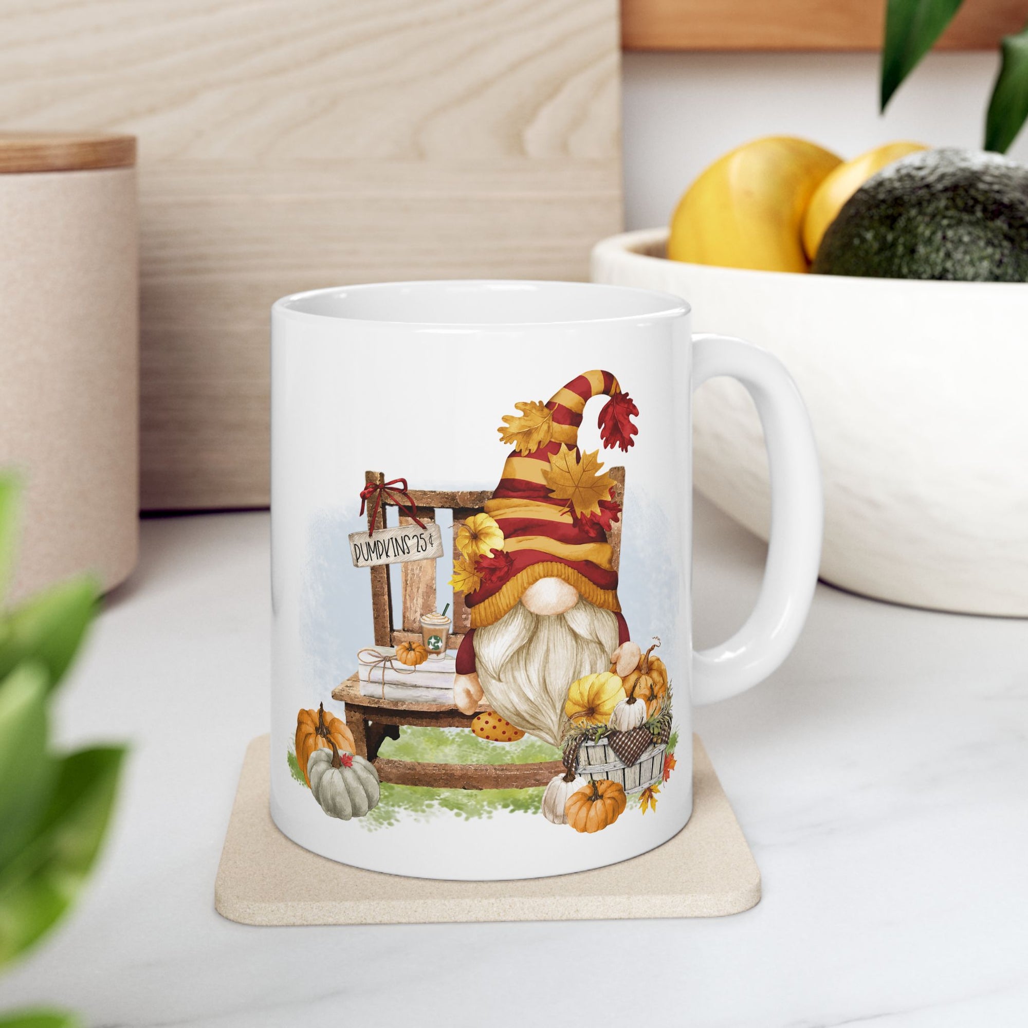 Pumpkins For Sale – Rustic Gnome Fall Coffee Mug (11oz, 15oz)