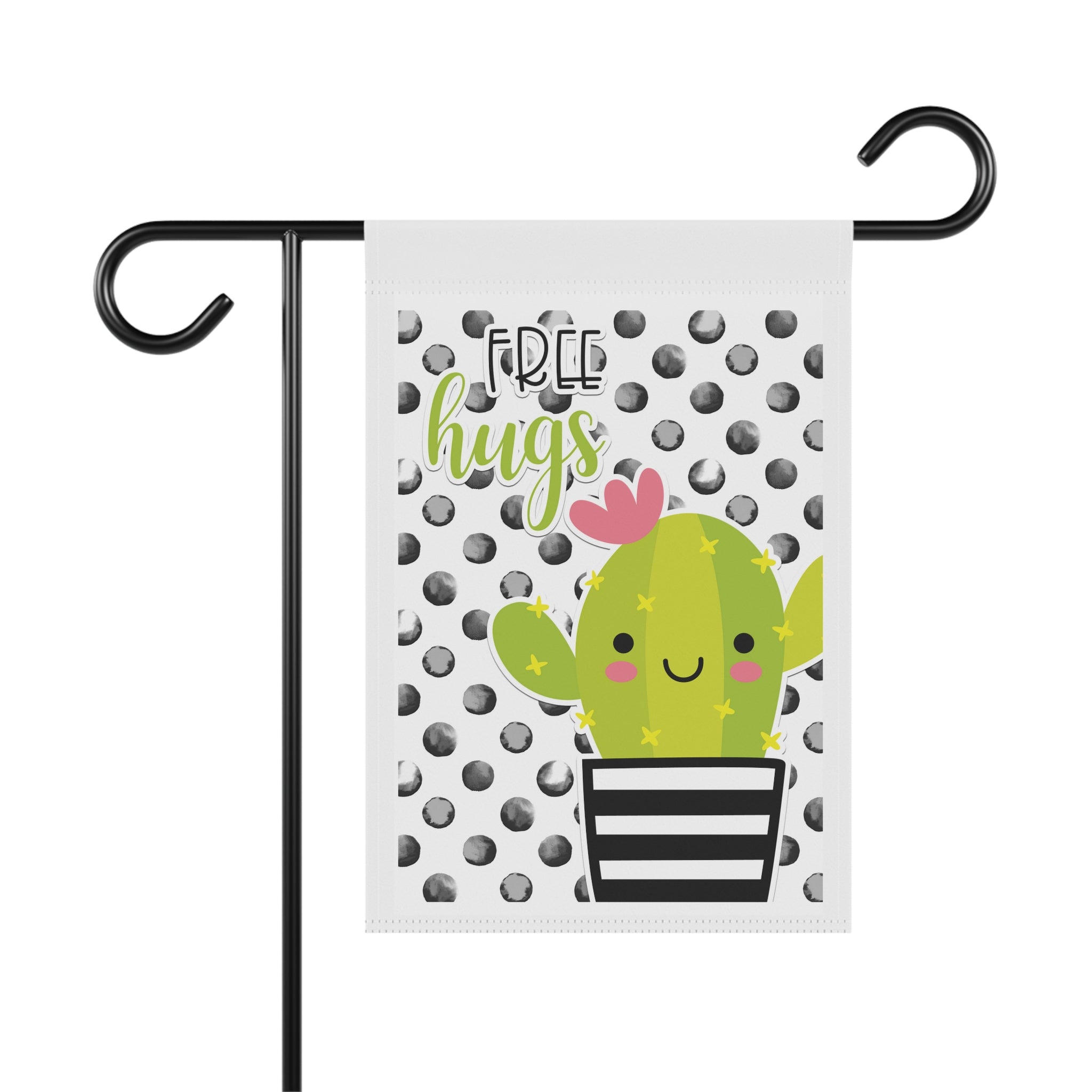 Free Hugs Botanical Garden Flag 12x18 – Cute Cactus Succulent Yard Decor