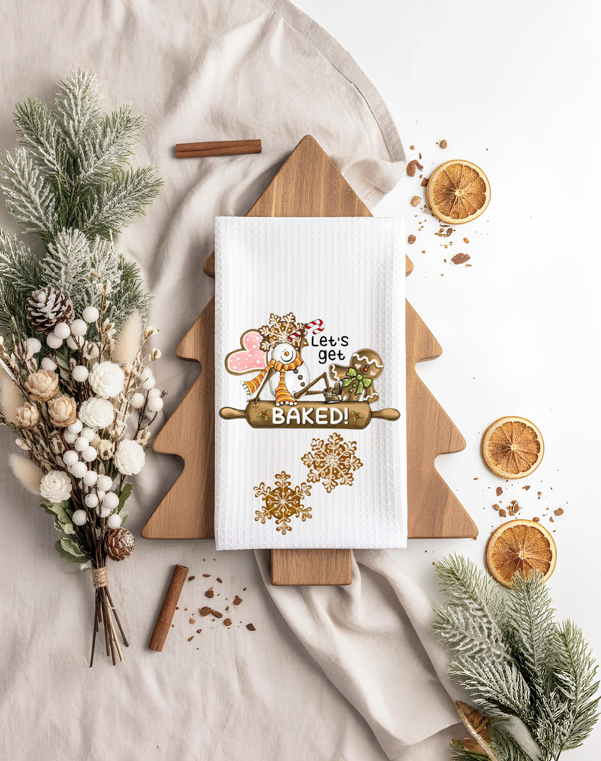 Let's Get Baked! Holiday Gingerbread Tea Towel