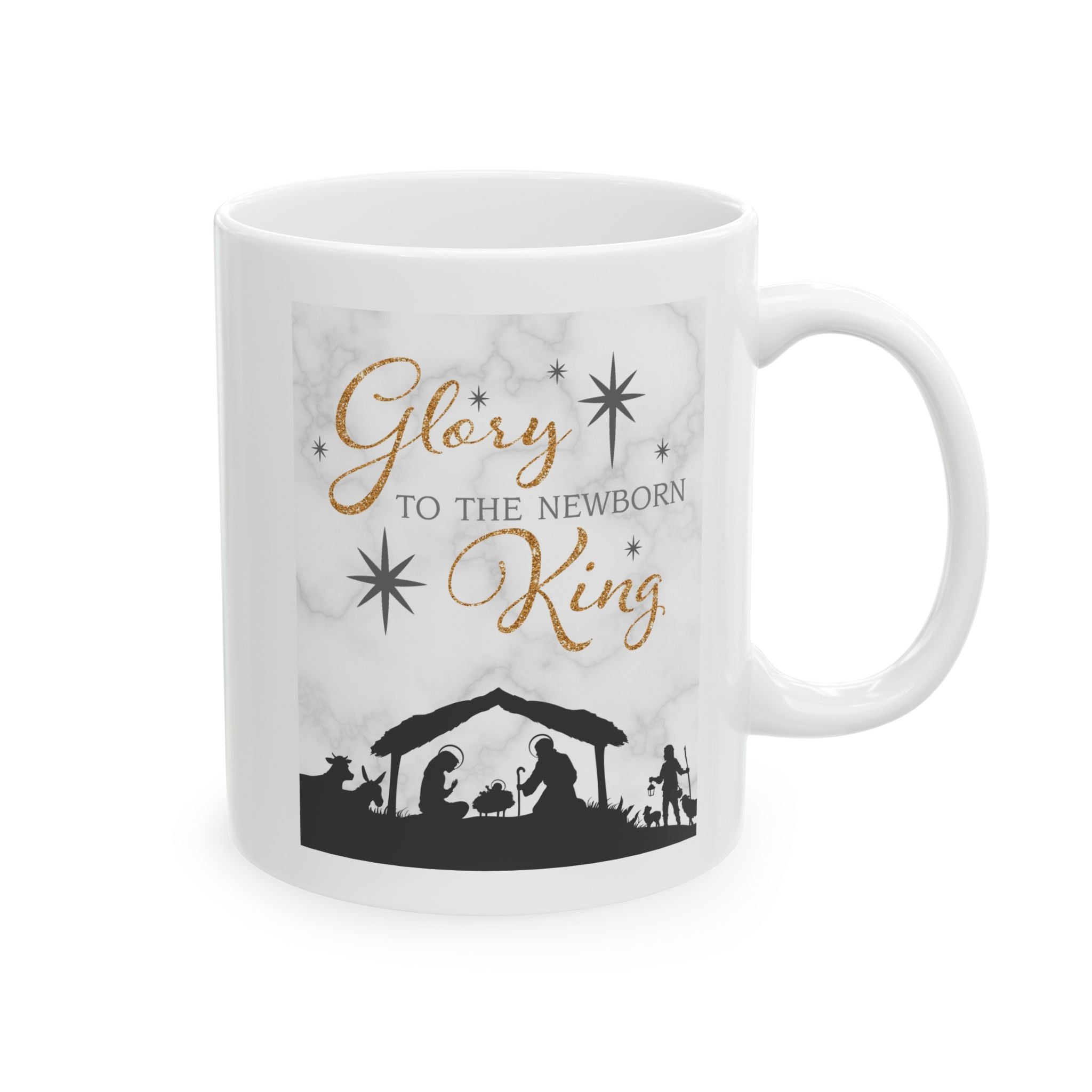 Glory to the Newborn King – Christian Christmas Coffee Mug (11oz, 15oz)