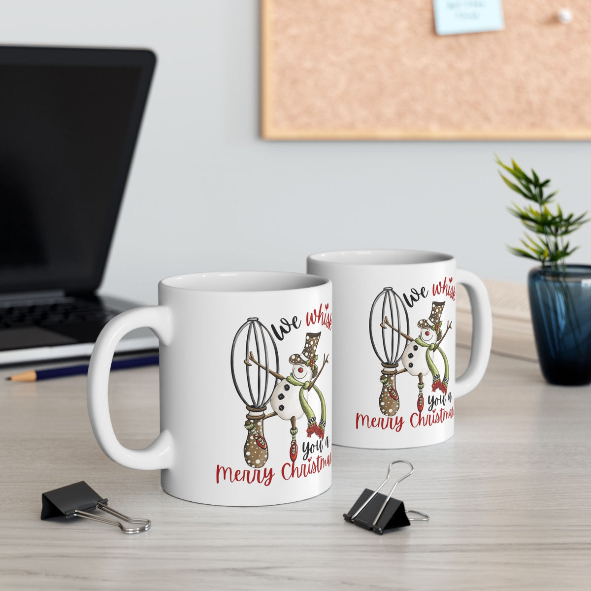 We Whisk You a Merry Christmas – Funny Baking Christmas Coffee Mug (11oz, 15oz)