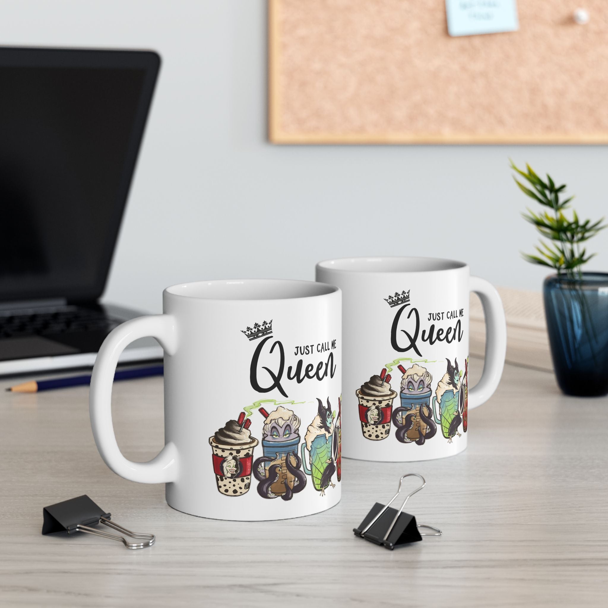 Just Call Me Queen - Mistress of Evil Villain Funny Cartoon Themed Mug