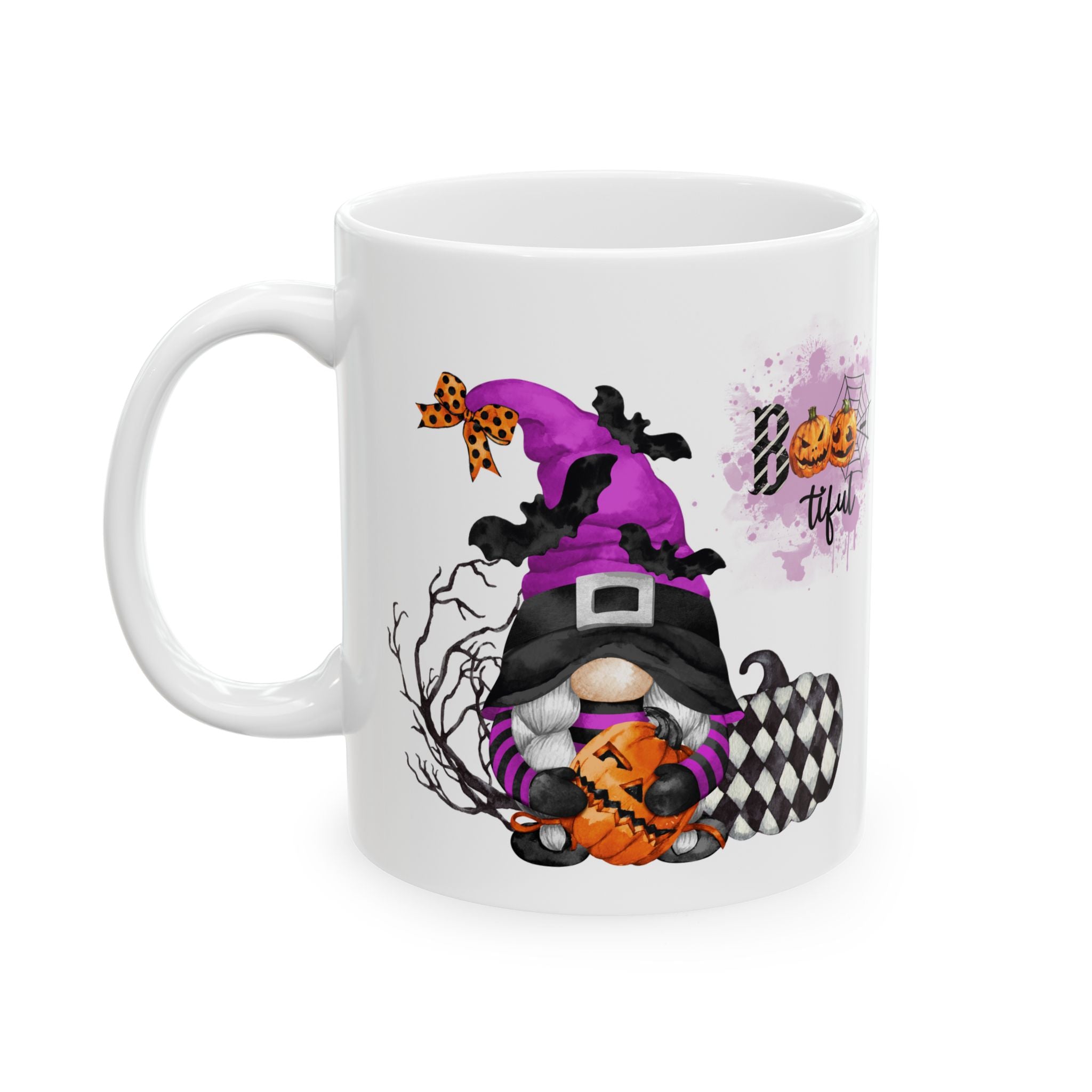 Boo-tiful – Funny Gnome Witch Halloween Coffee Mug (11oz, 15oz)