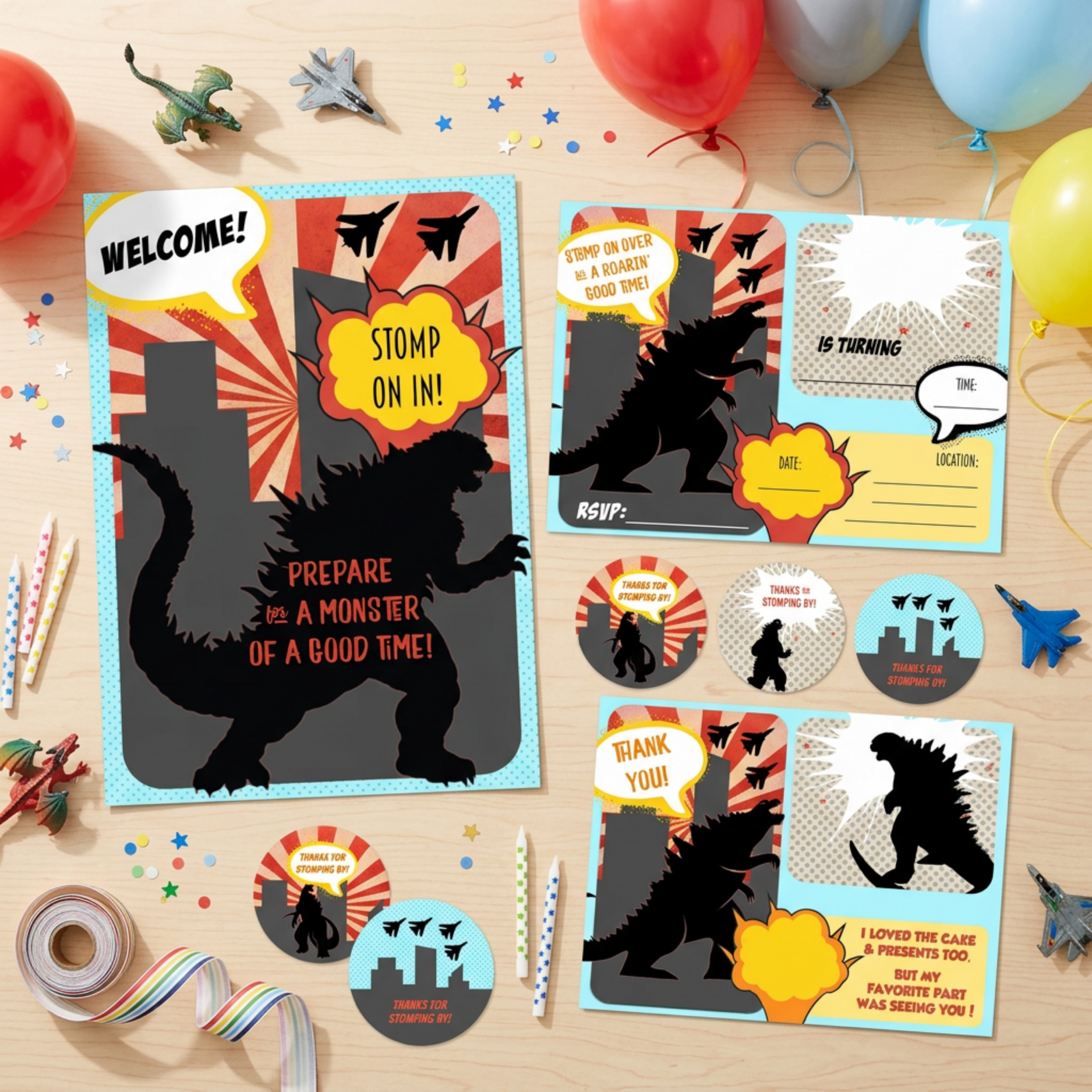 Prepare for a Monster of a Good Time welcome poster for a retro sci-fi monster birthday party