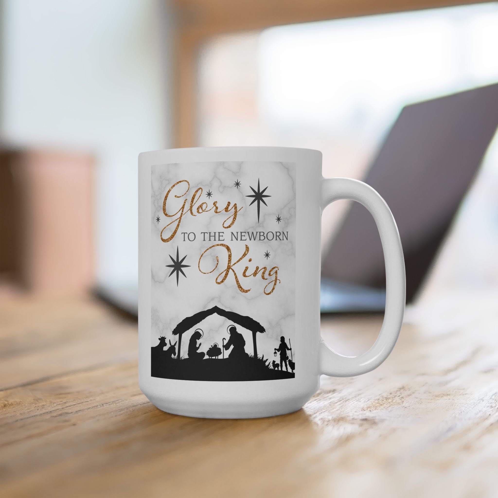 Glory to the Newborn King – Christian Christmas Coffee Mug (11oz, 15oz)