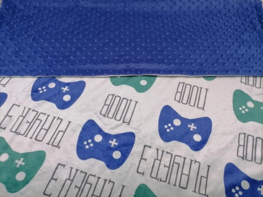 Video Game Baby Blanket for Boys — Soft Minky Swaddle 30x40 Gamer Nursery Gift