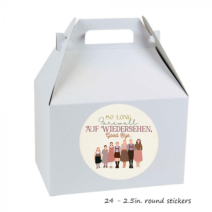 Vintage Musical Theater Party Favor Stickers - Set of 24